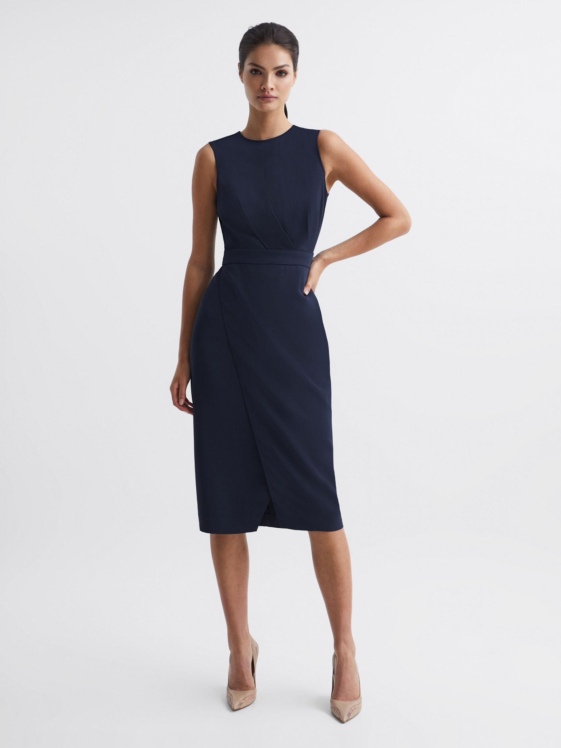 Sleeveless Bodycon Dress in Navy