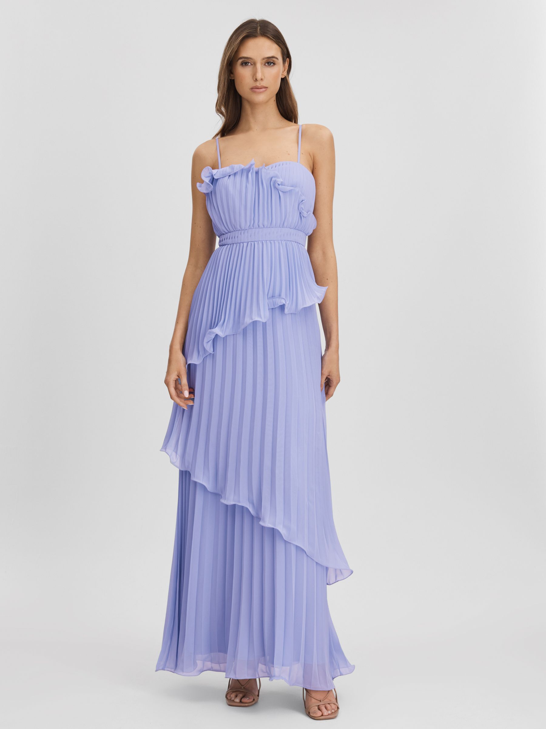 Amur Ruffle Maxi Dress in Lilac