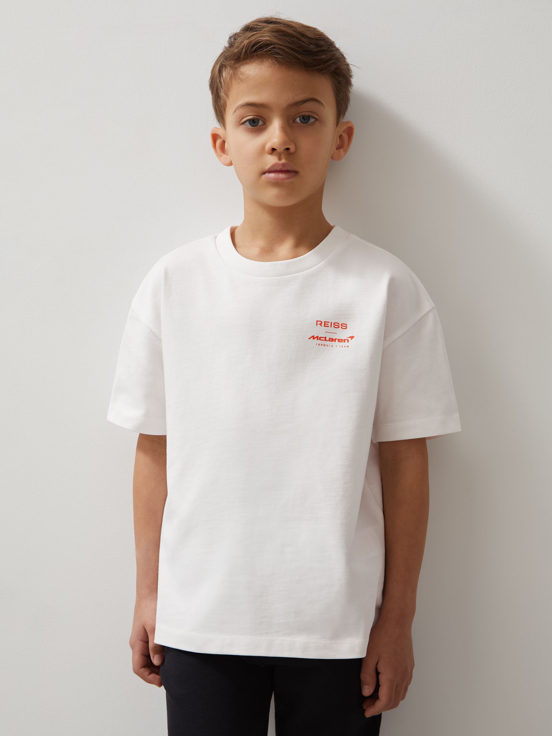 Unisex Fit McLaren F1 Team Monaco GP T-Shirt in White/Blue