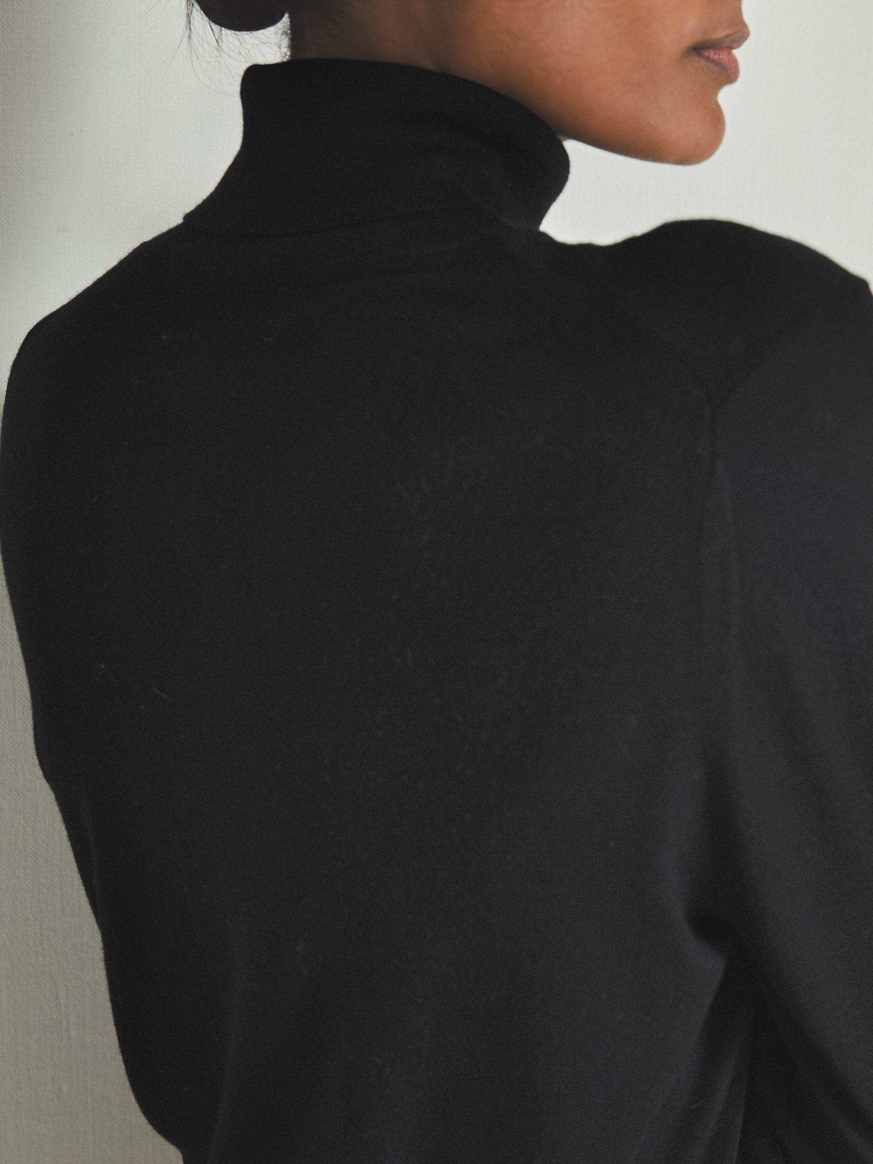 Reiss | Les 100 Ciels Noble-Wool Roll-Neck Jumper in Black