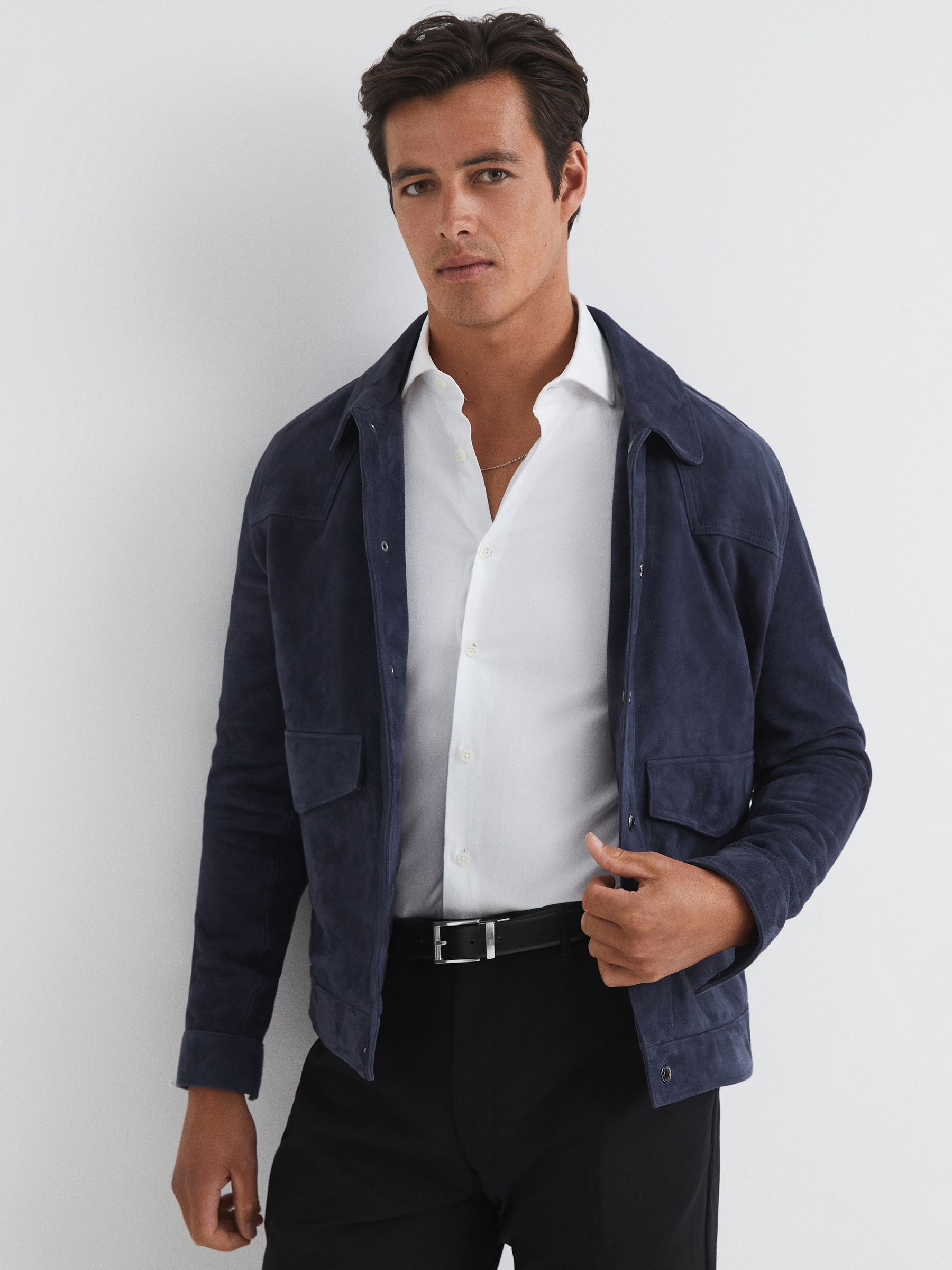 Reversible Leather Belt in Black