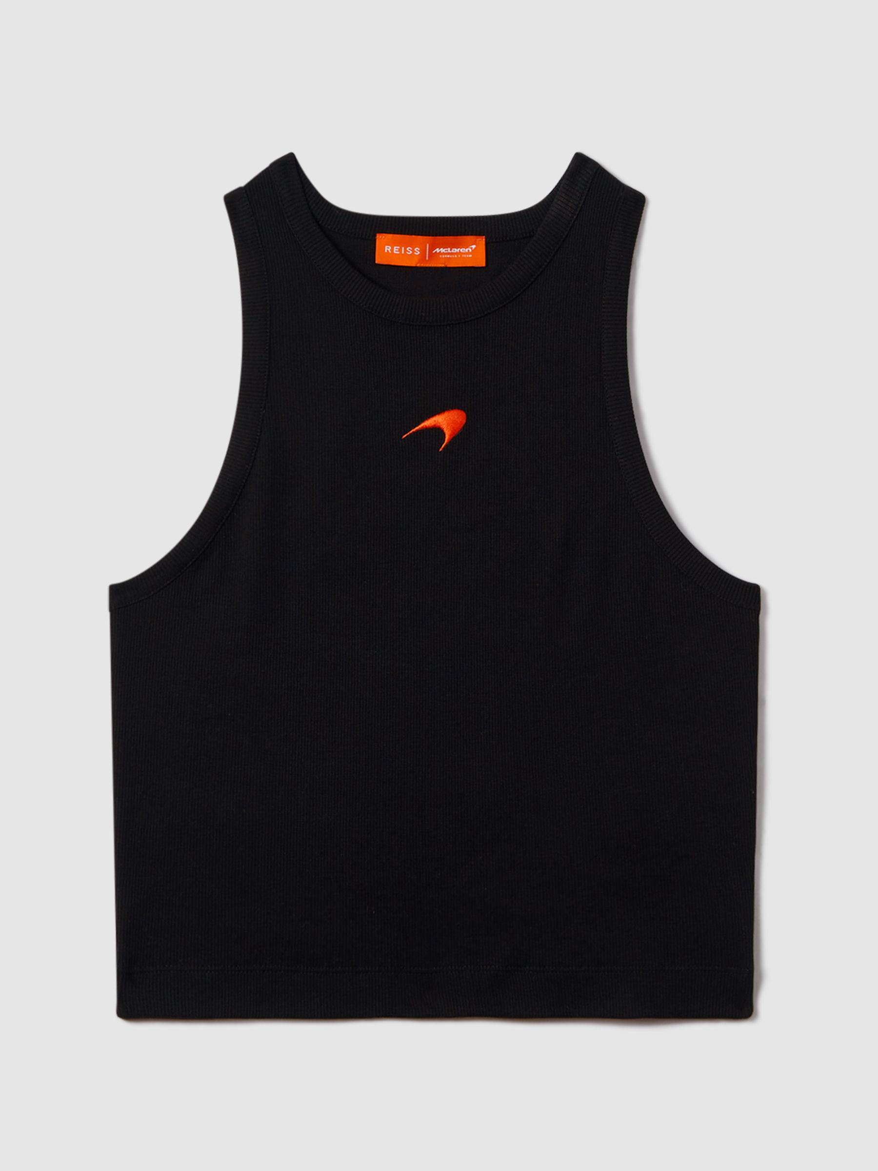 Cotton Logo Vest in Black