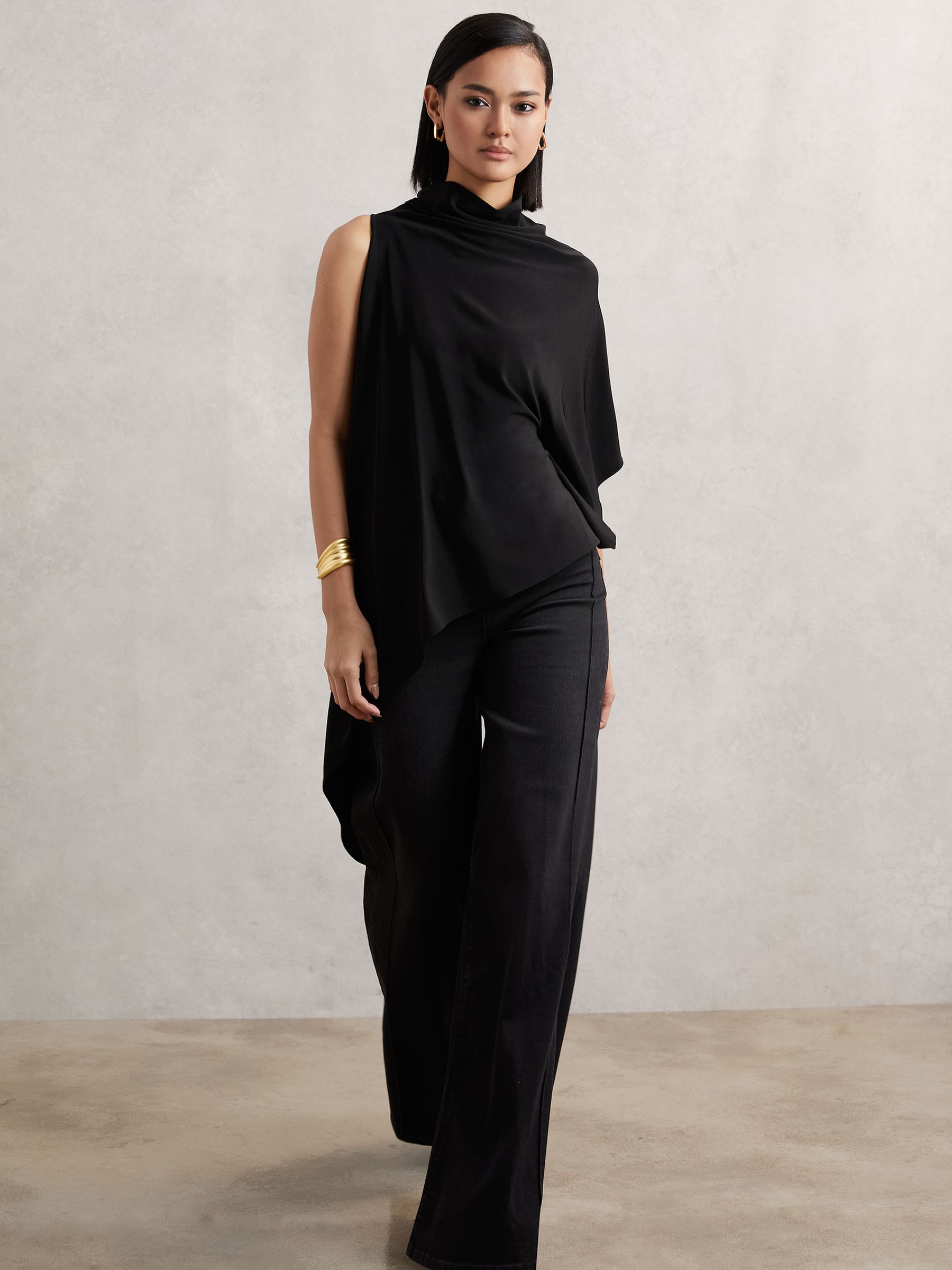 Cape Detail Top in Black