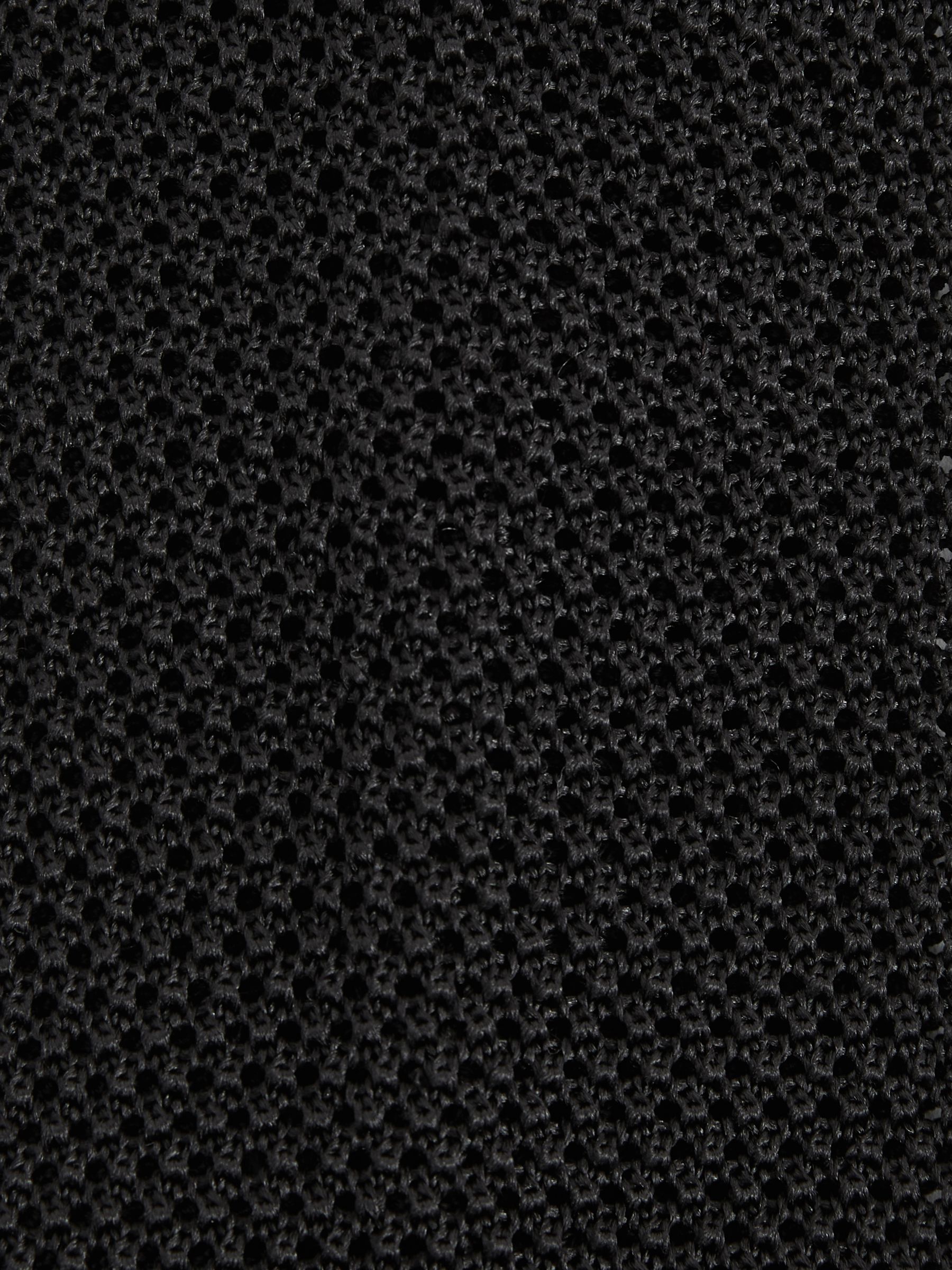 Silk Knitted Tie in Black