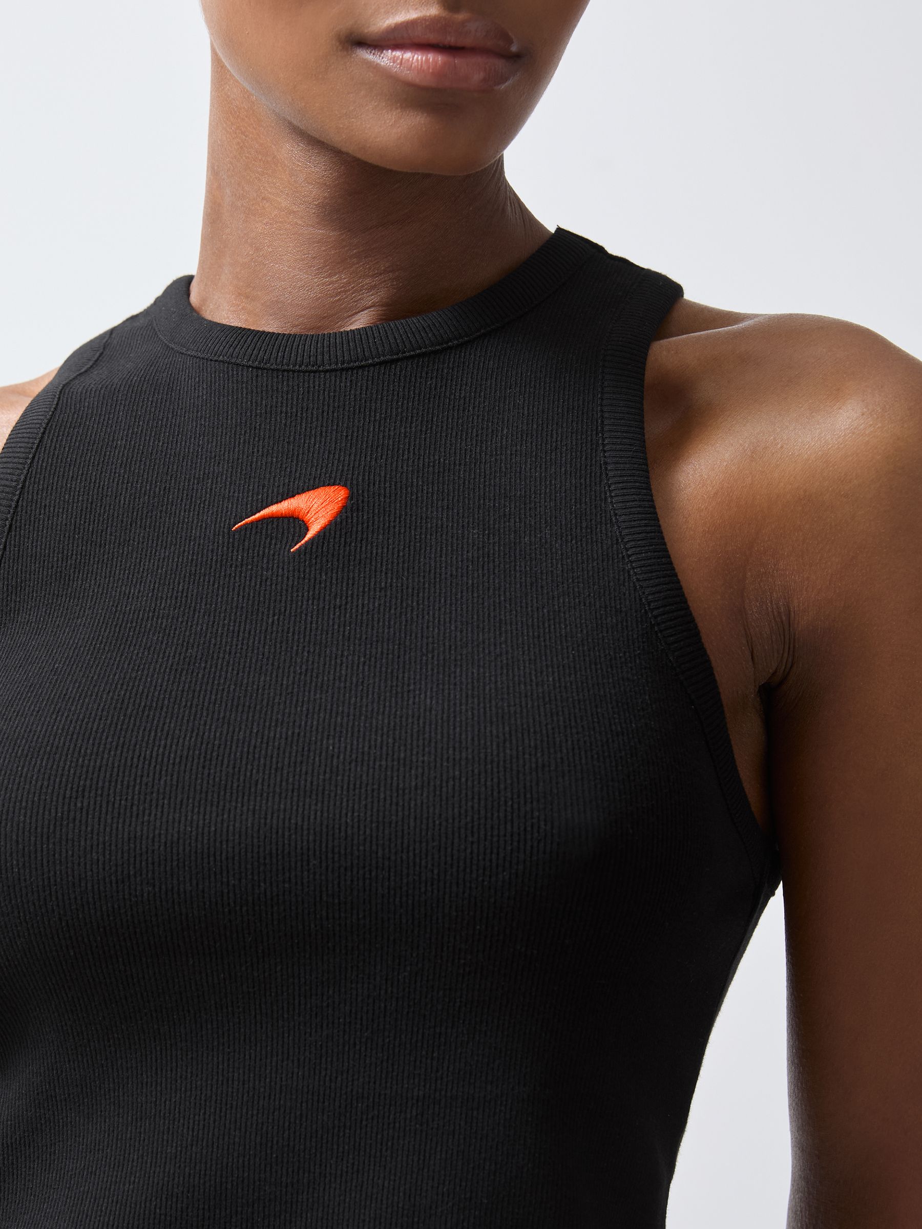 Cotton Logo Vest in Black