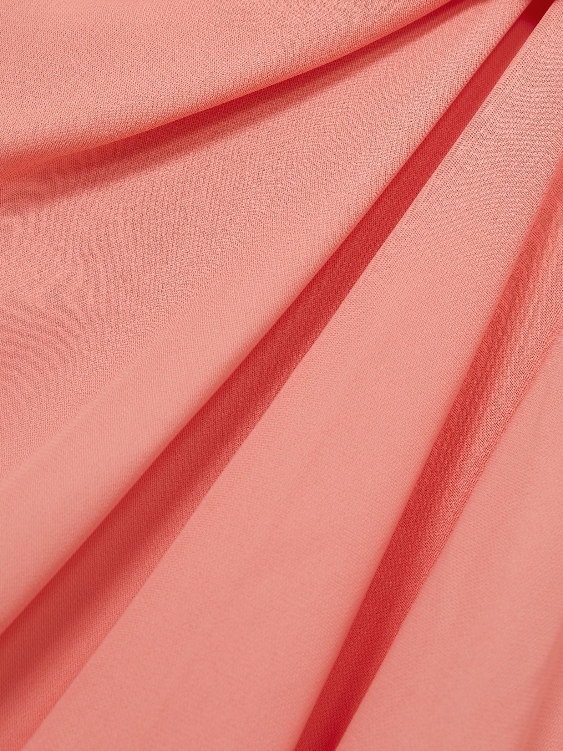 Draped Tuck Mini Dress in Coral