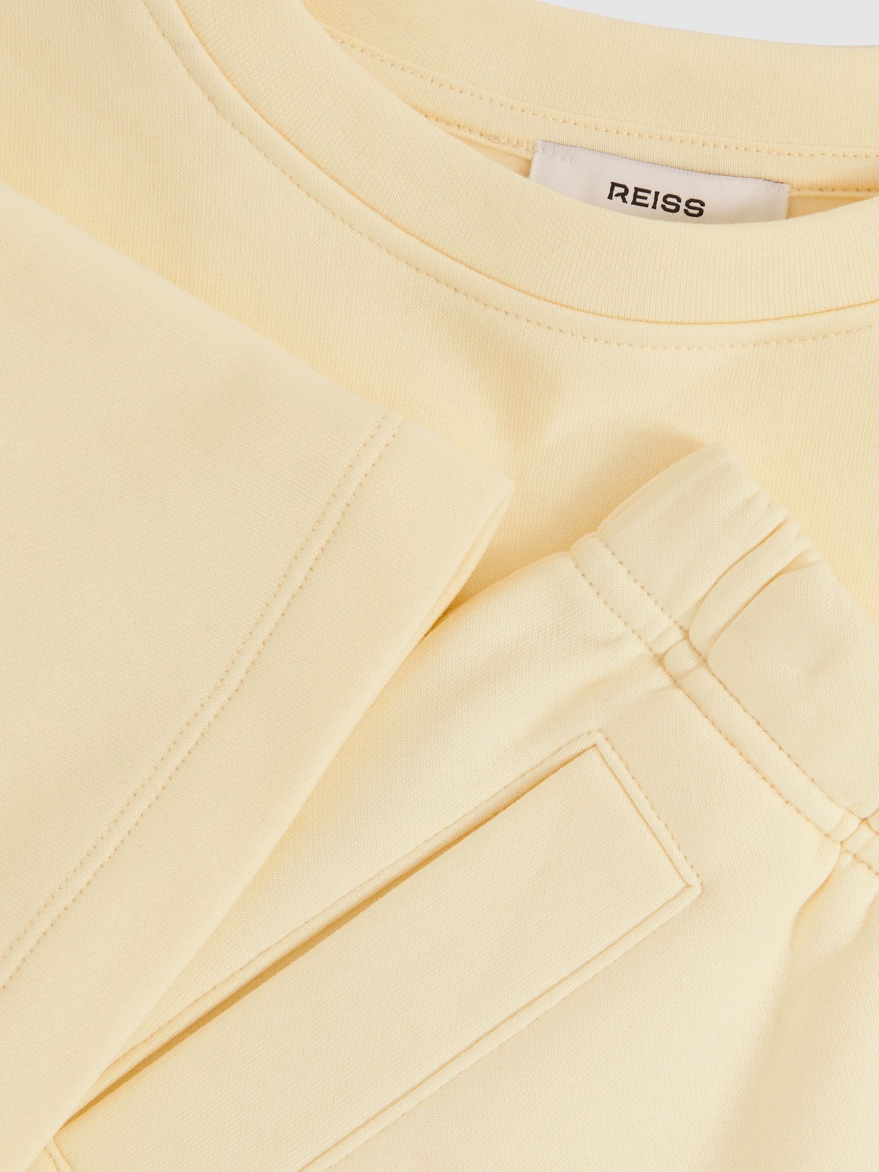 4-9 yrs Cotton-Blend Sweatshirt And Shorts Set in Lemon