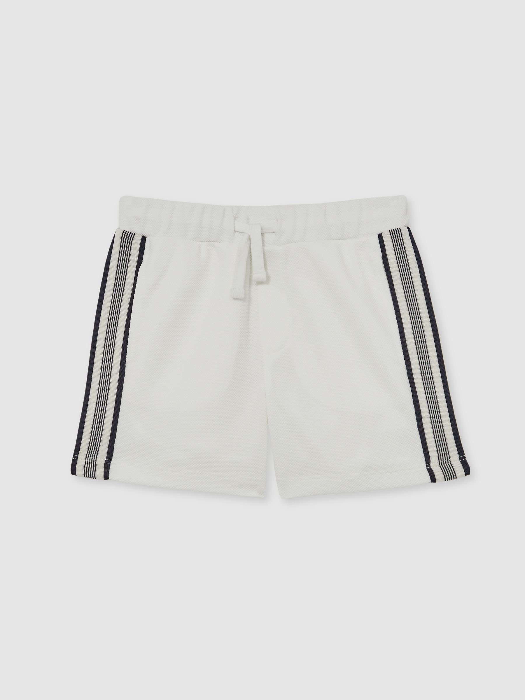 9-13 yrs Side Stripe Textured Shorts in White