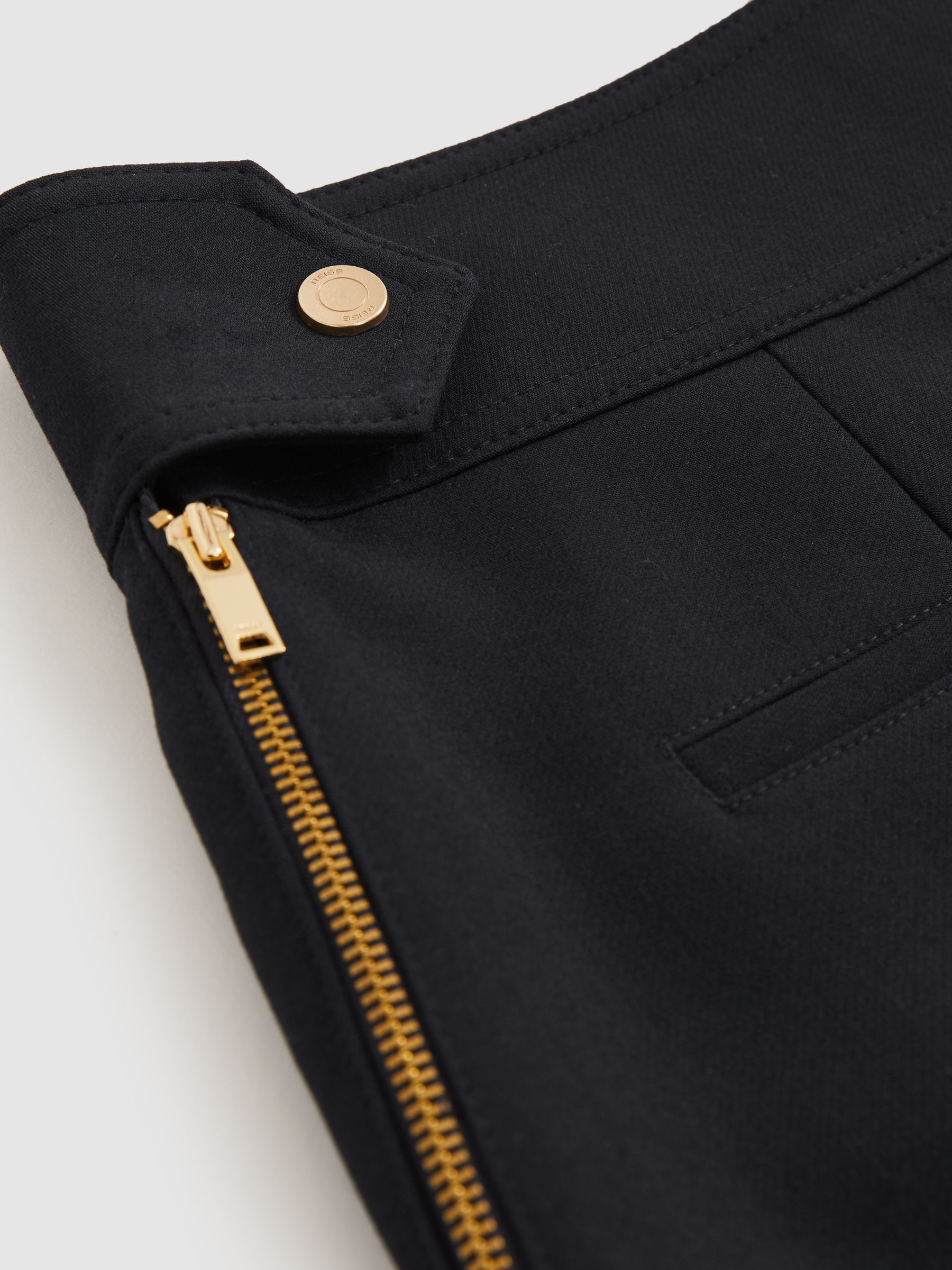 Stud-Detail Tailored Shorts in Navy