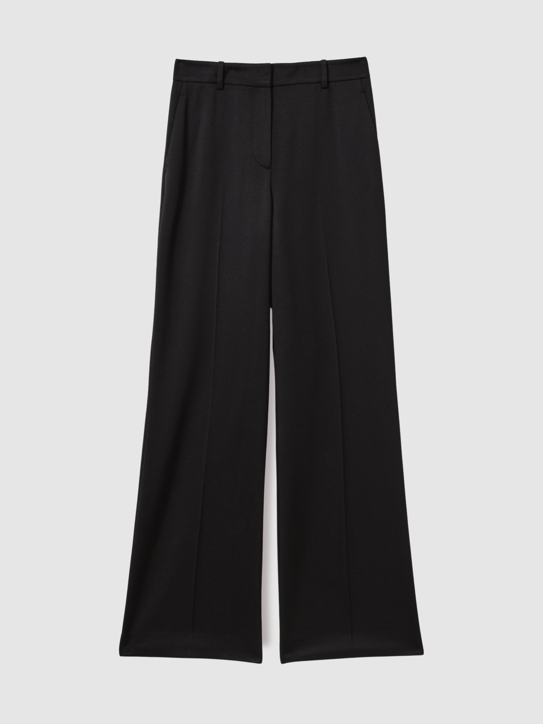 Wide-Leg Tailored Trousers in Black