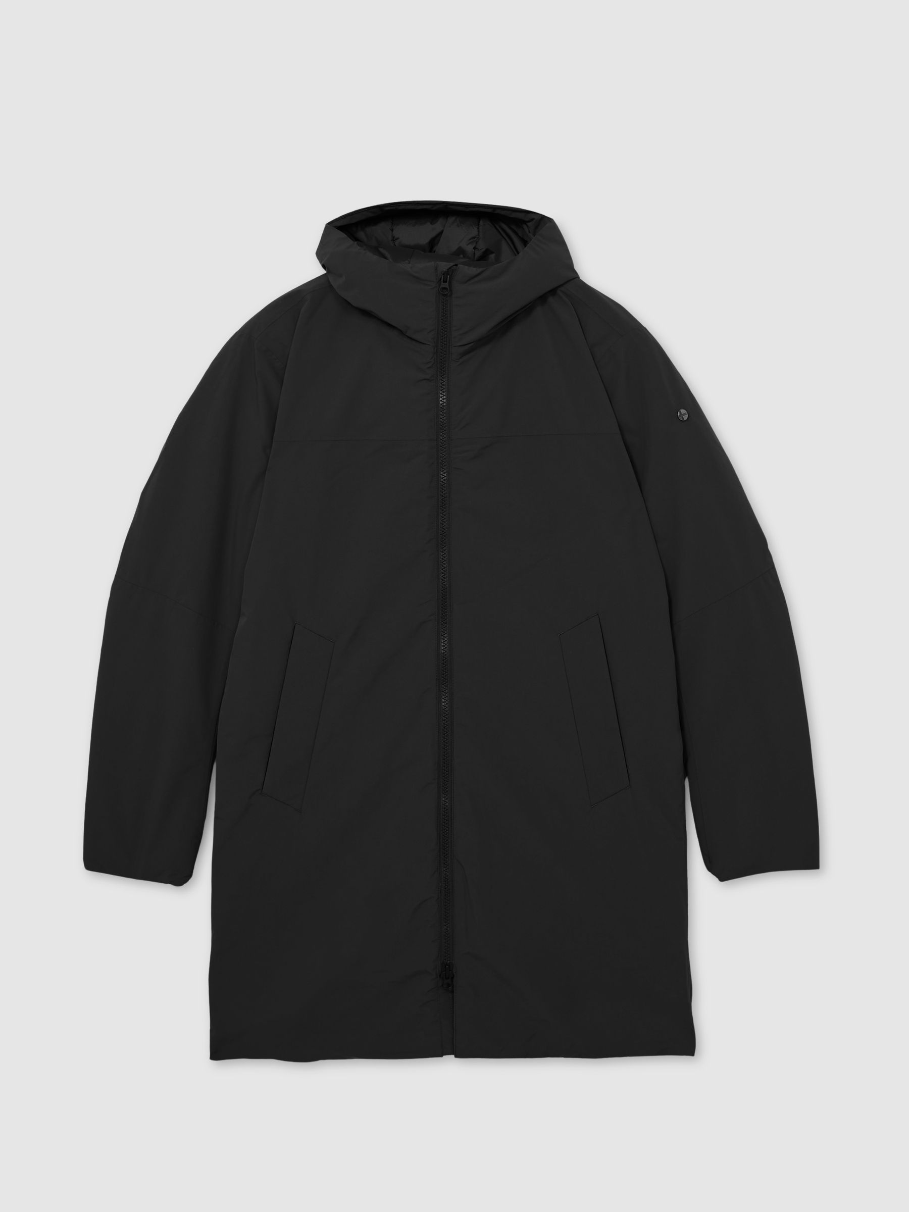 Scandinavian Edition Hooded Padded Parka in Black