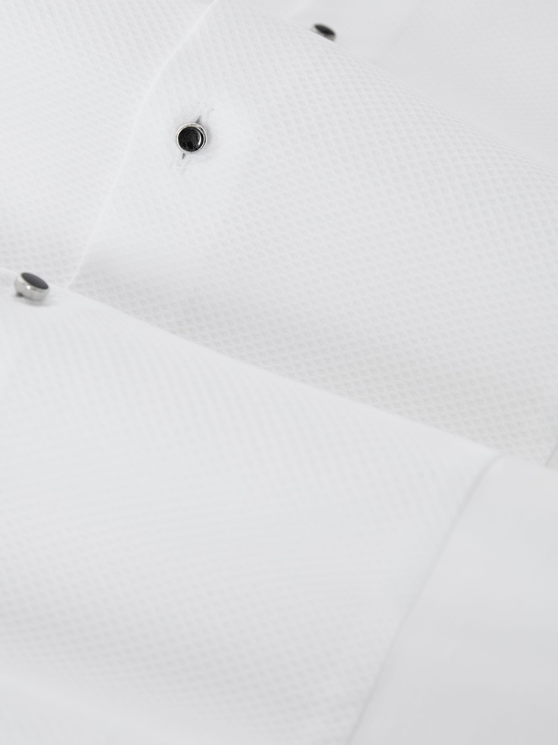 Slim Fit Cotton Marcella Tuxedo Shirt in White