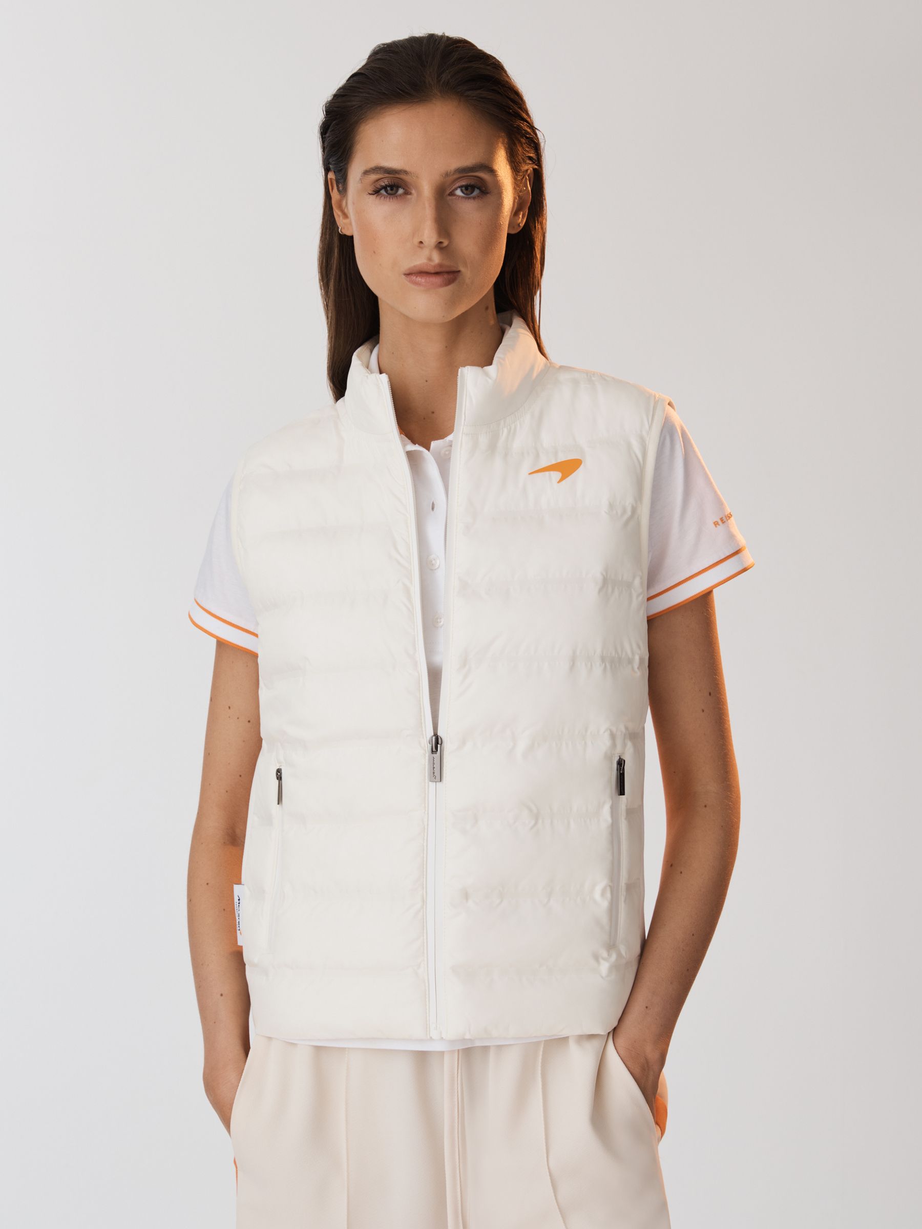 McLaren F1 Hybrid Quilt and Knit Gilet in White
