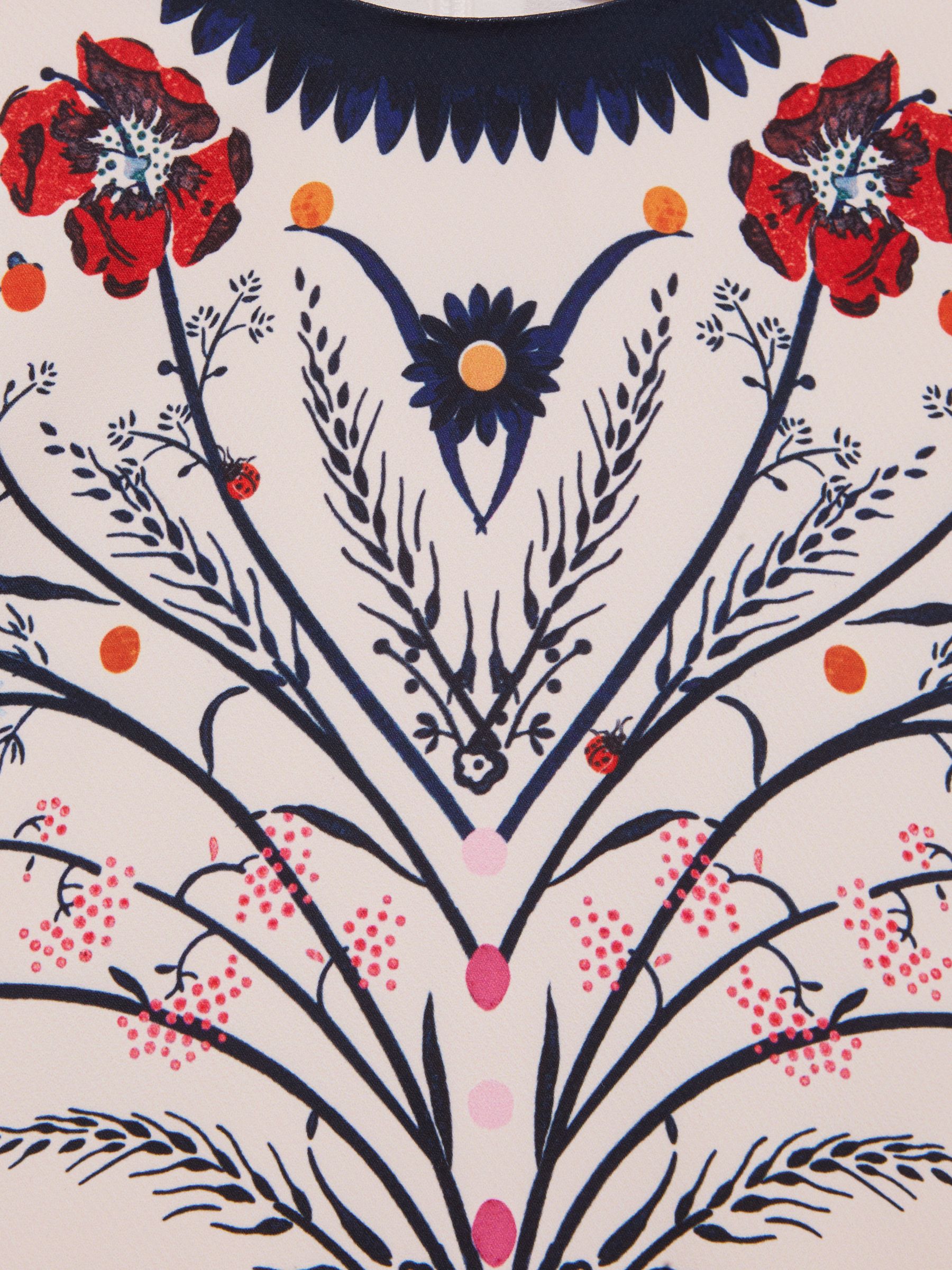 Senior Floral Printed Dress in Ivory