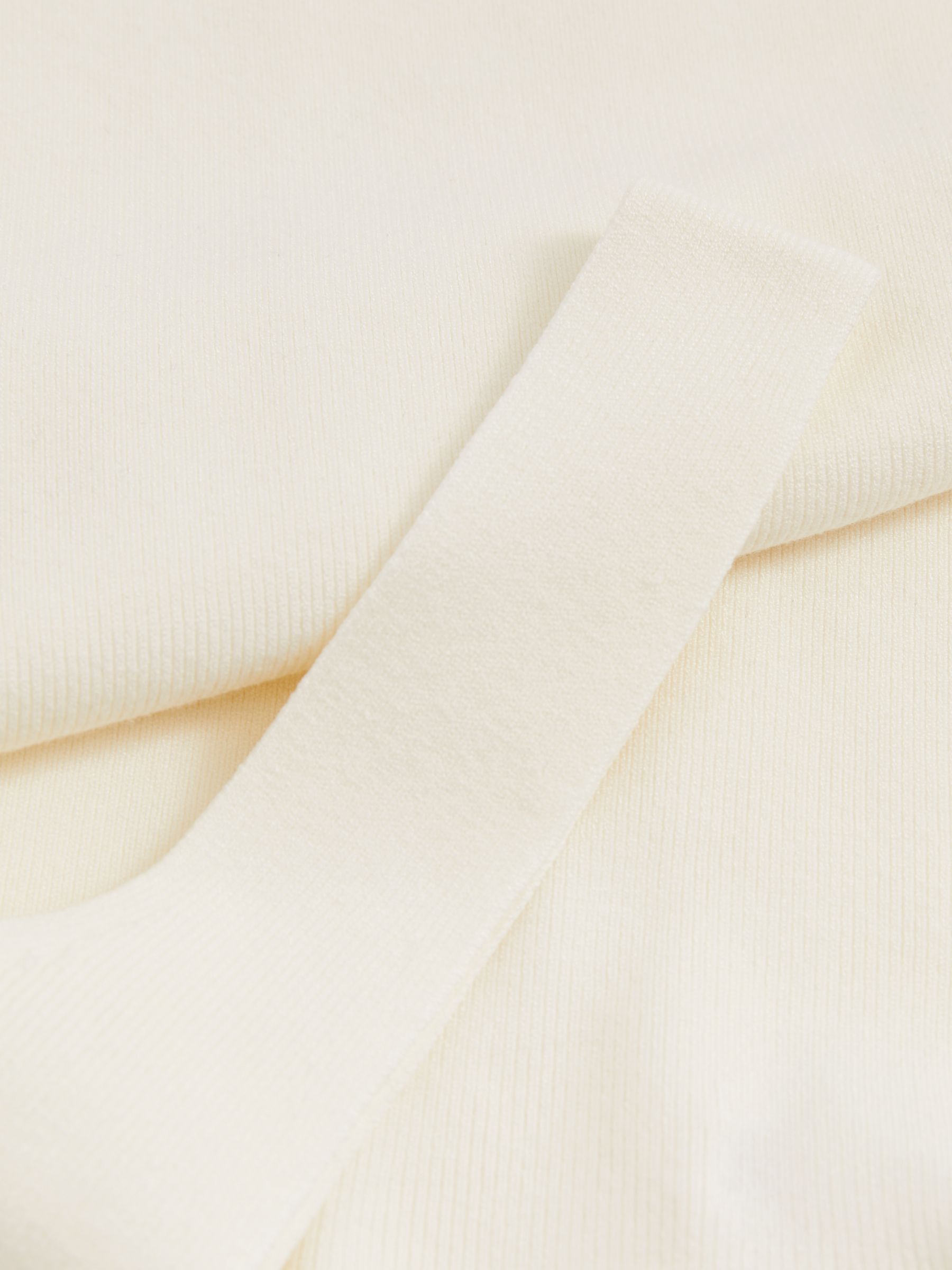 Knitted Square Neck Vest in Ivory