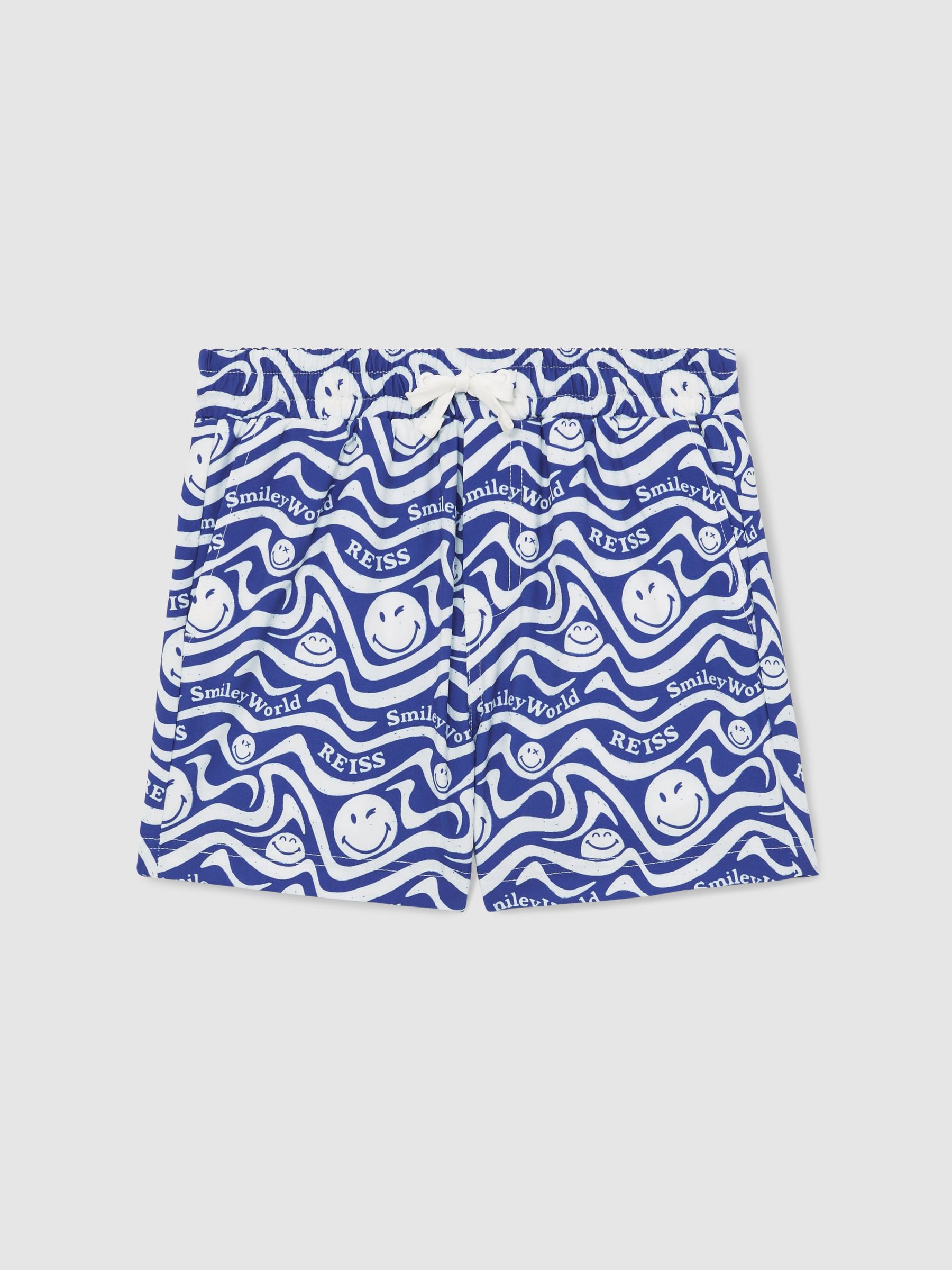 13-14 yrs SmileyWorld | Reiss Wave Swim Shorts in Bright Blue
