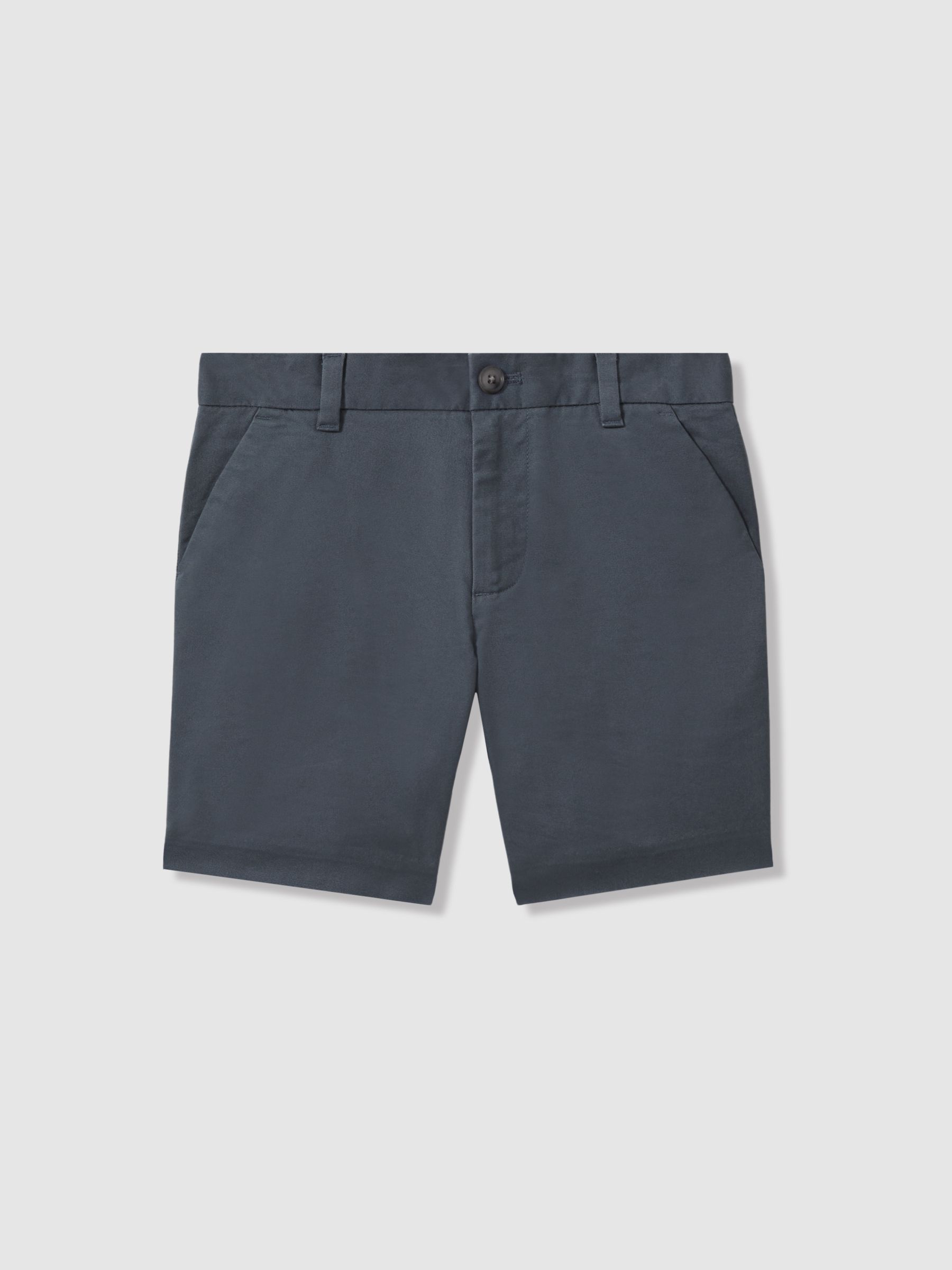 3-9 yrs Cotton Chino Shorts with Stretch in Airforce Blue