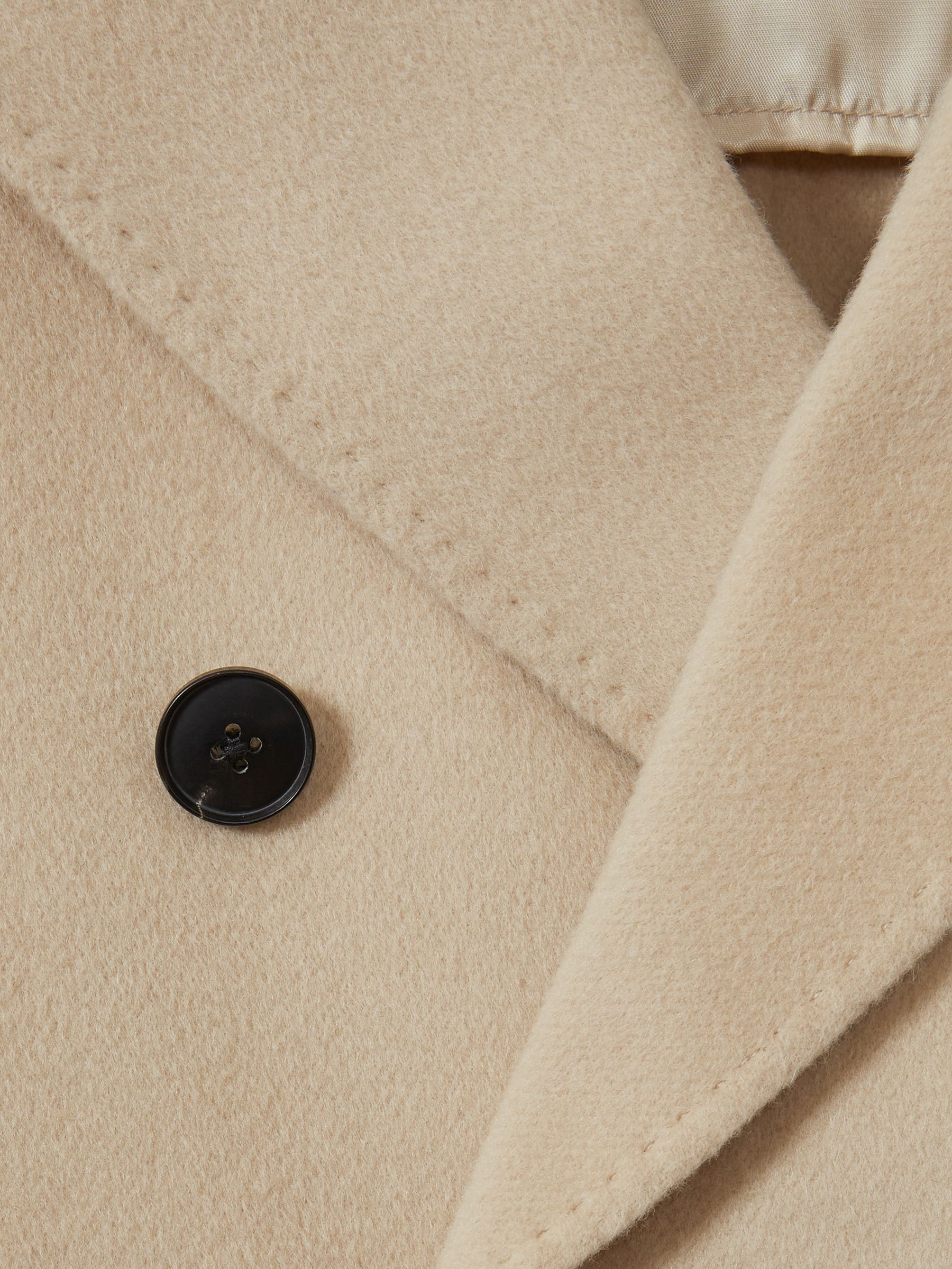 Atelier Wool-Cashmere Double-Breasted Coat in Camel