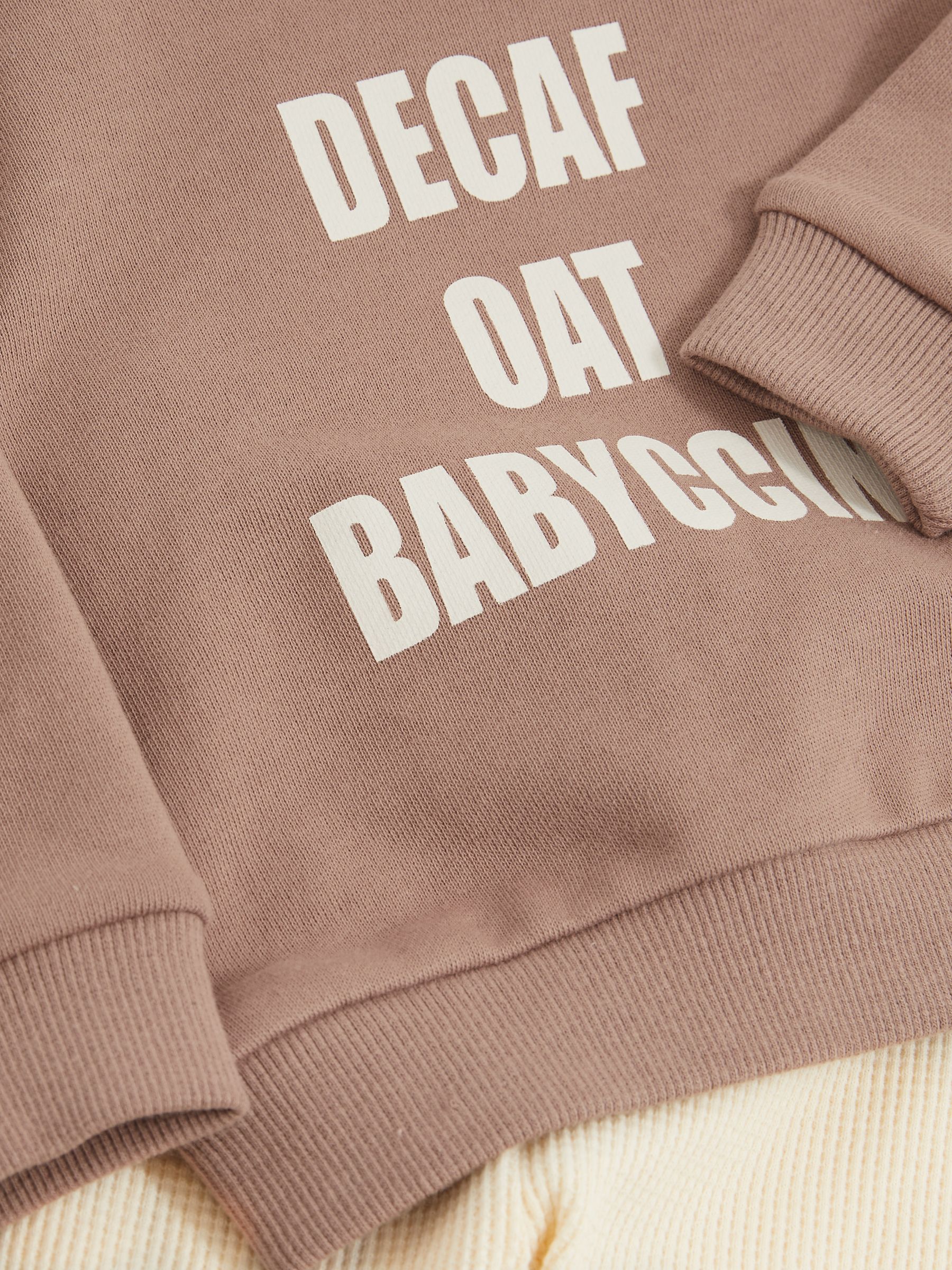 Sweatshirt And Leggings Slogan Set in Ivory