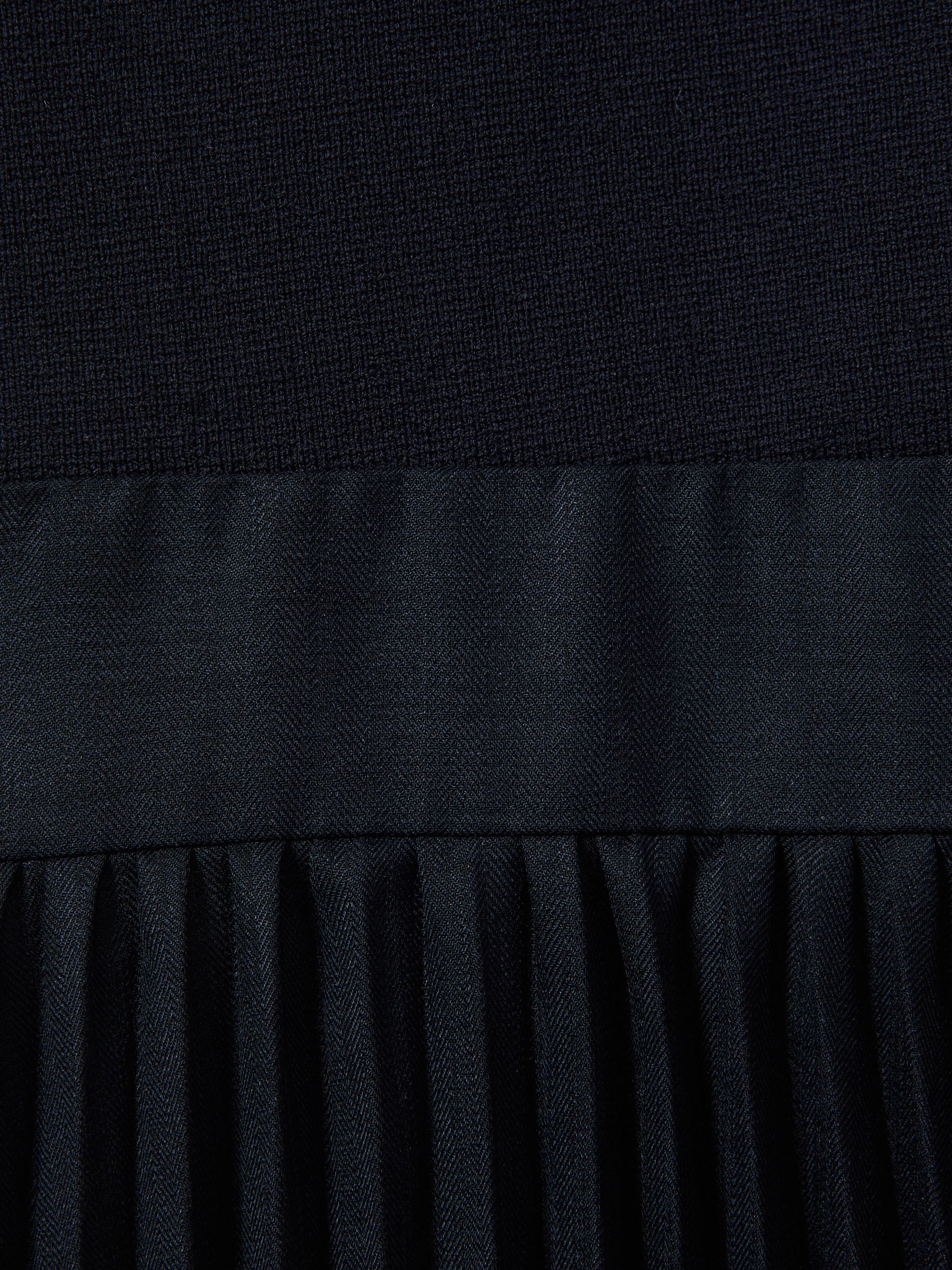 Knit Hybrid Midi Dress in Navy