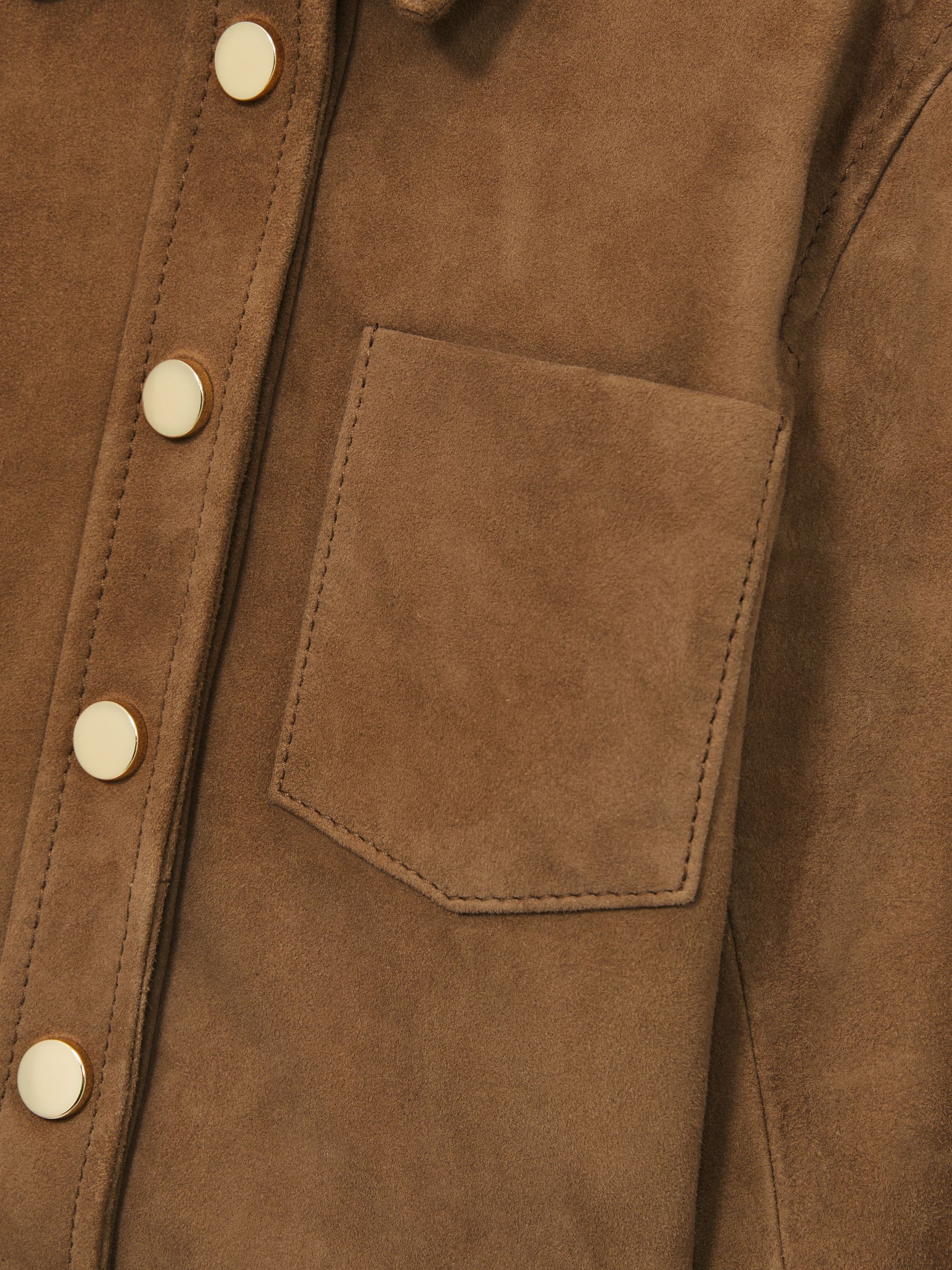 9-13 yrs Suede Cropped Jacket in Tan