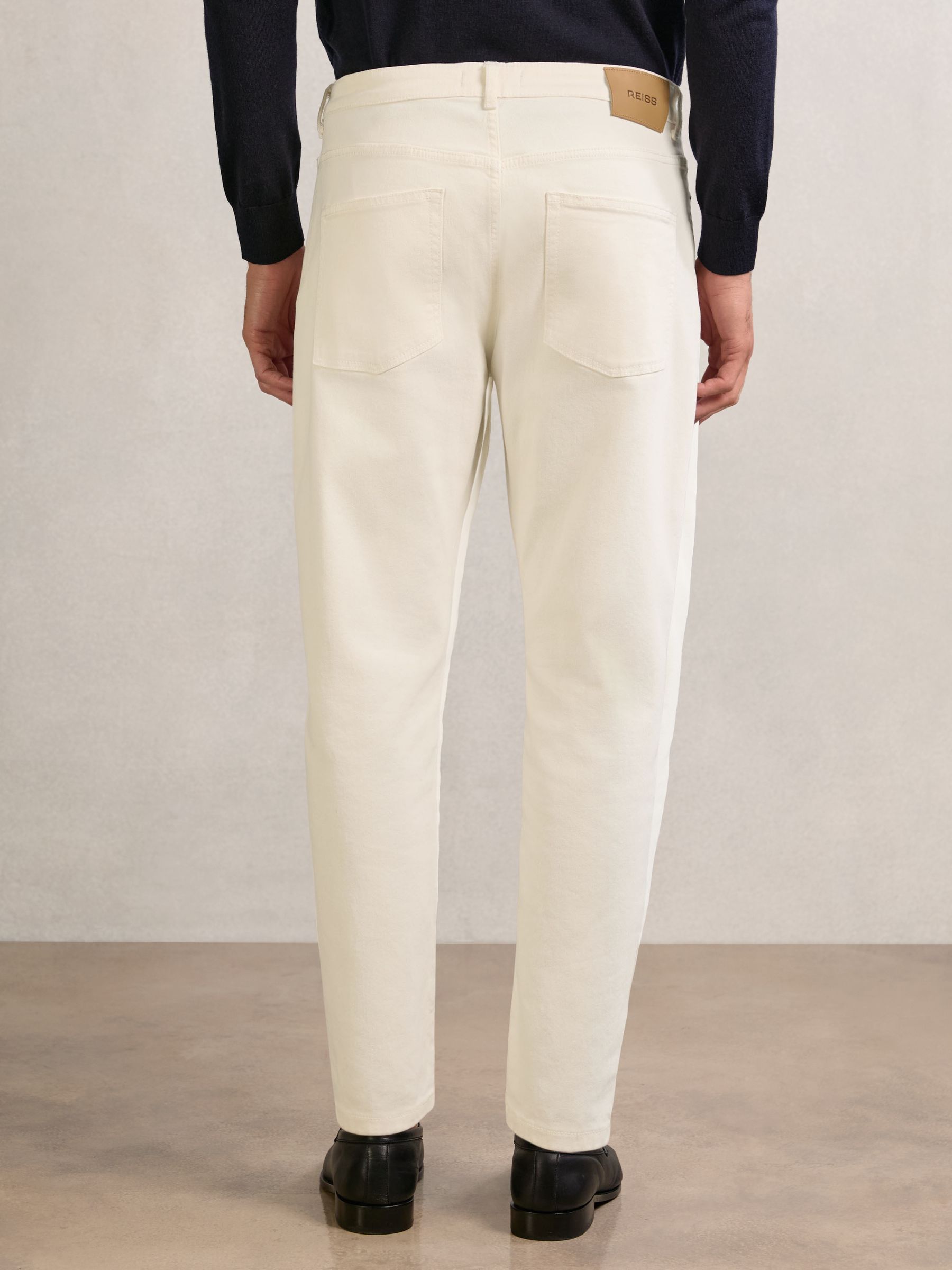 Relaxed-Fit Cropped Jeans in White