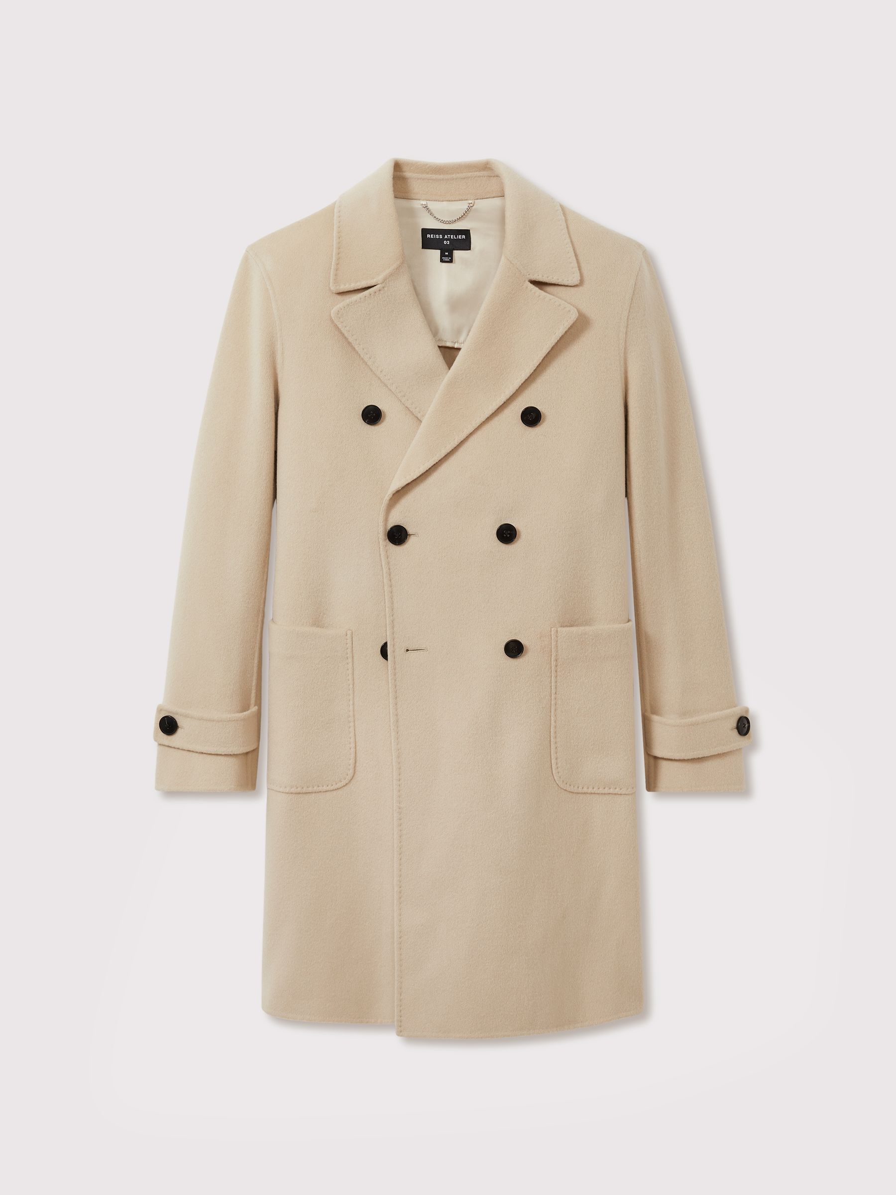 Atelier Wool-Cashmere Double-Breasted Coat in Camel