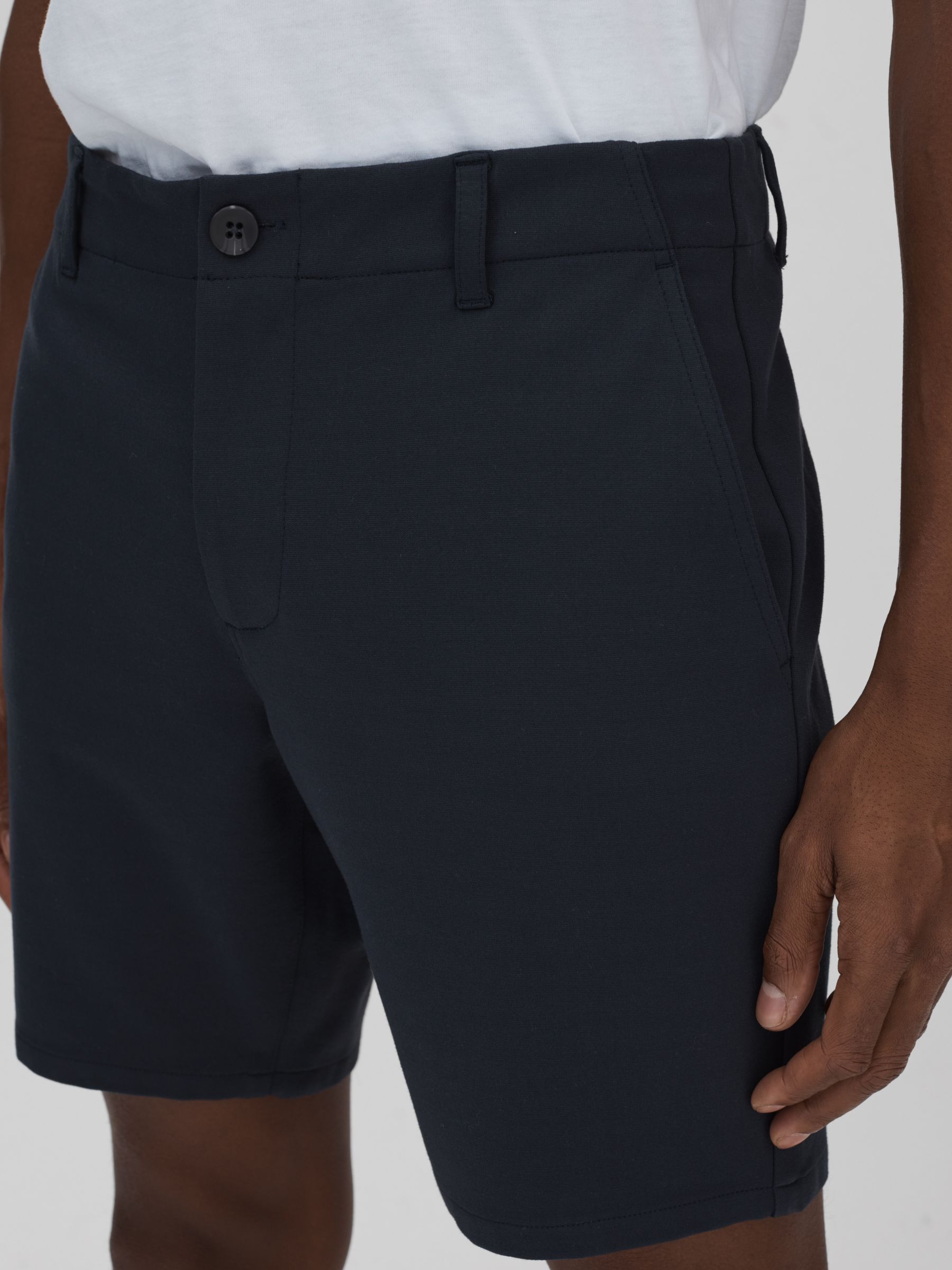 Paige Tailored Knitted Shorts in Deep Anchor