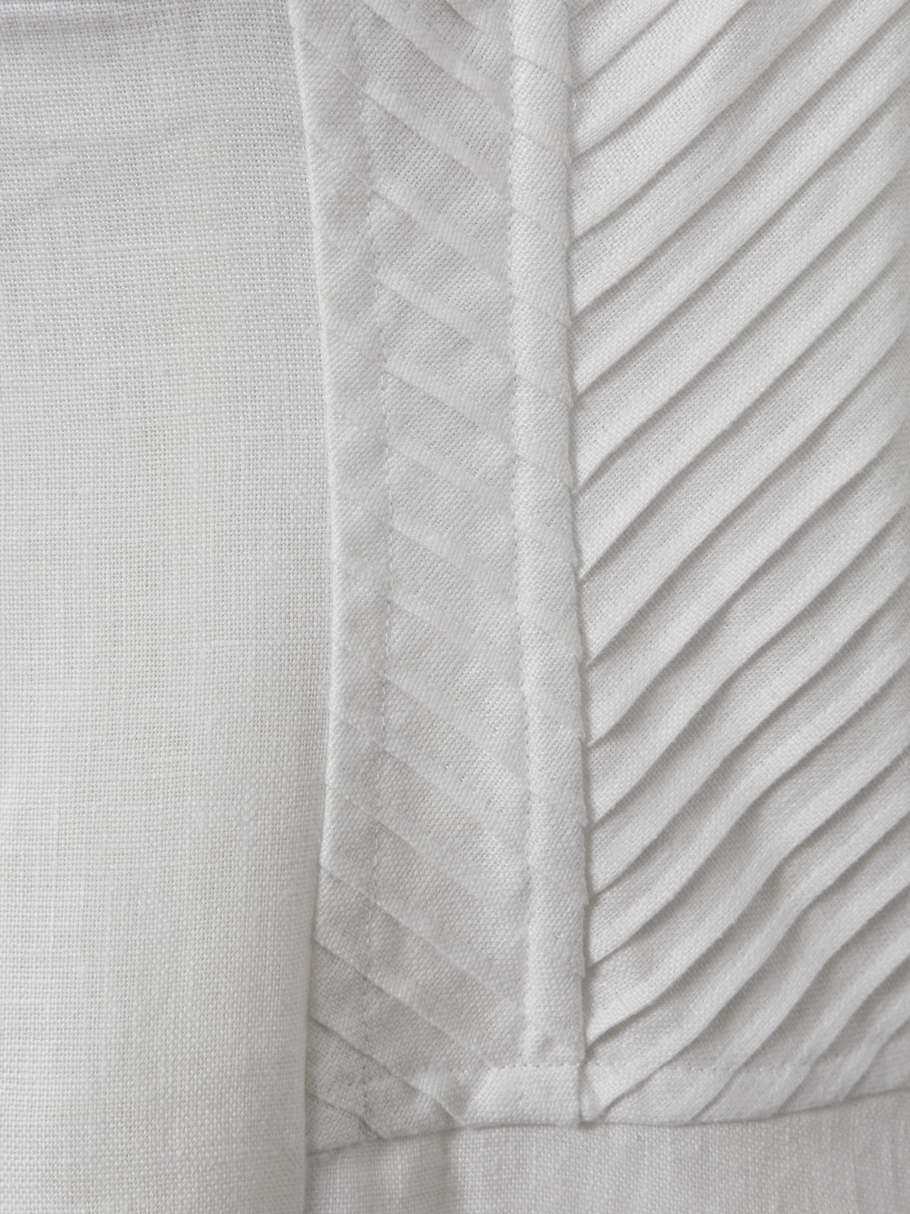 Linen Corset Midi Dress in Ivory