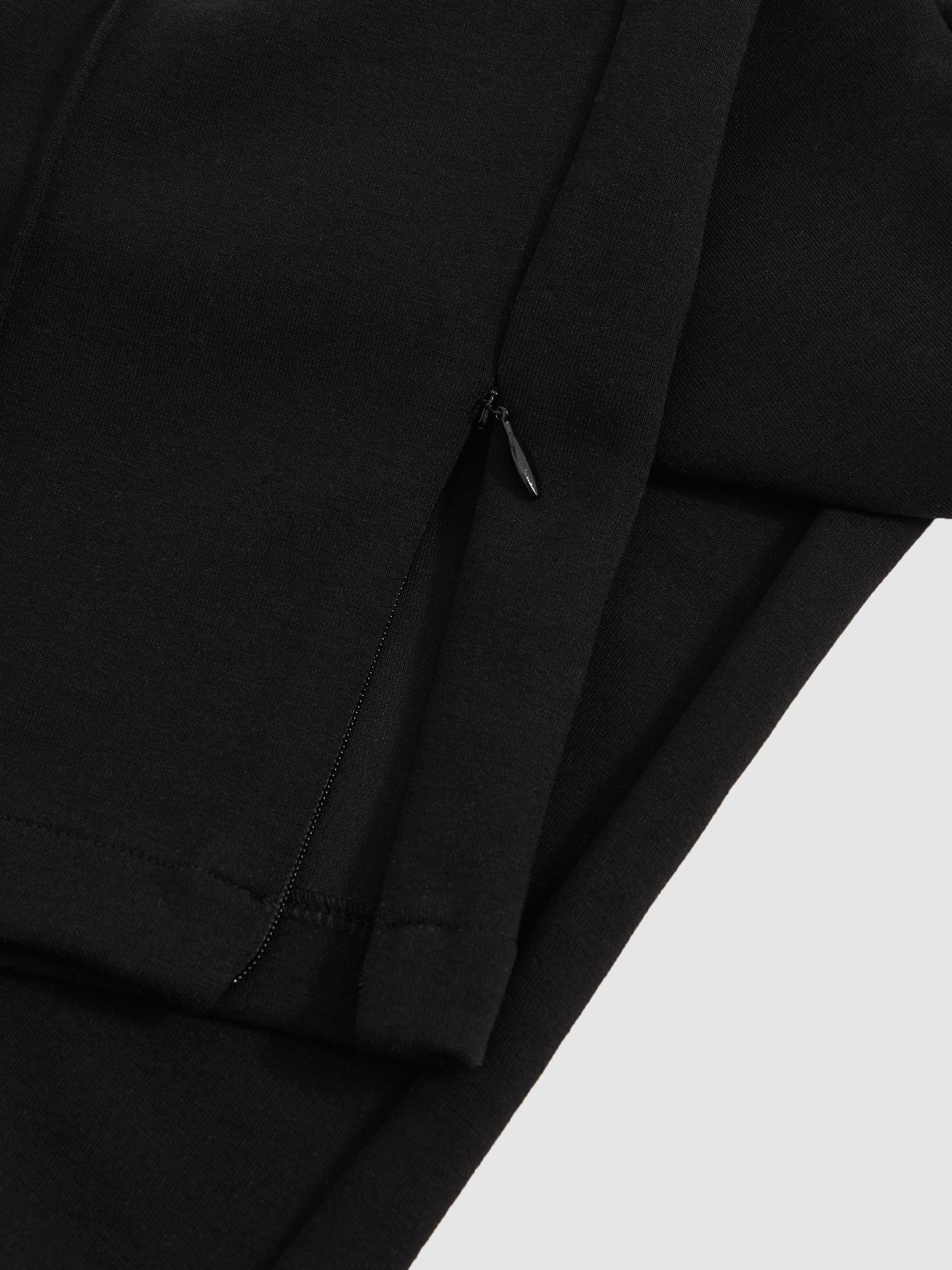 Interlock Straight Leg Drawstring Trousers in Black