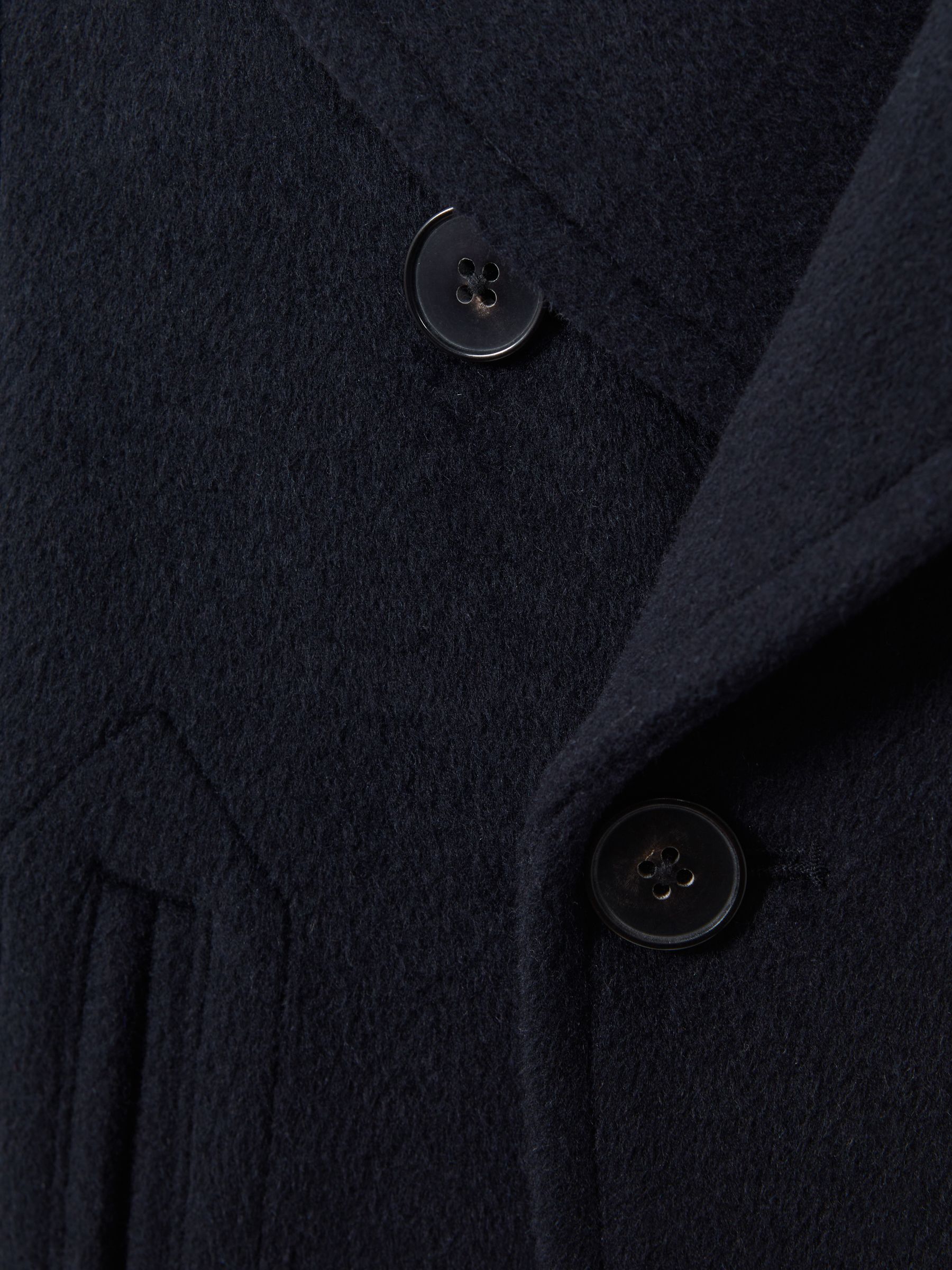 4-9 yrs Wool Blend Twill Double Breasted Coat in Navy