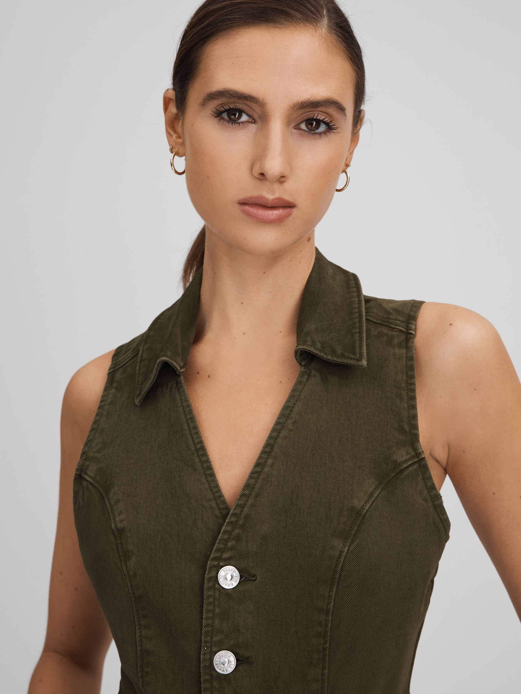Paige Denim Jumpsuit in Olive