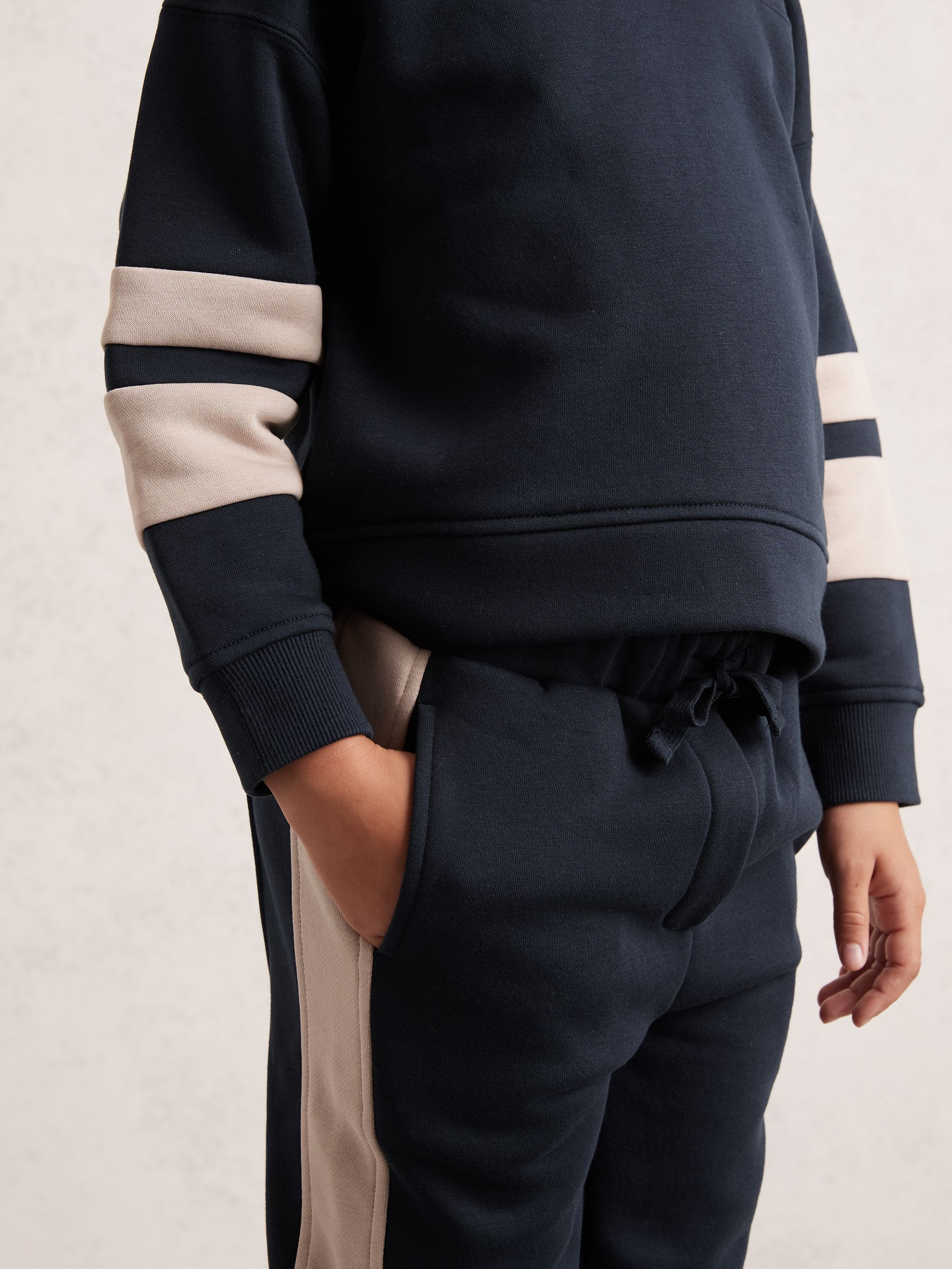 9-13 yrs Cotton-Blend Joggers and Hoodie Set in Navy