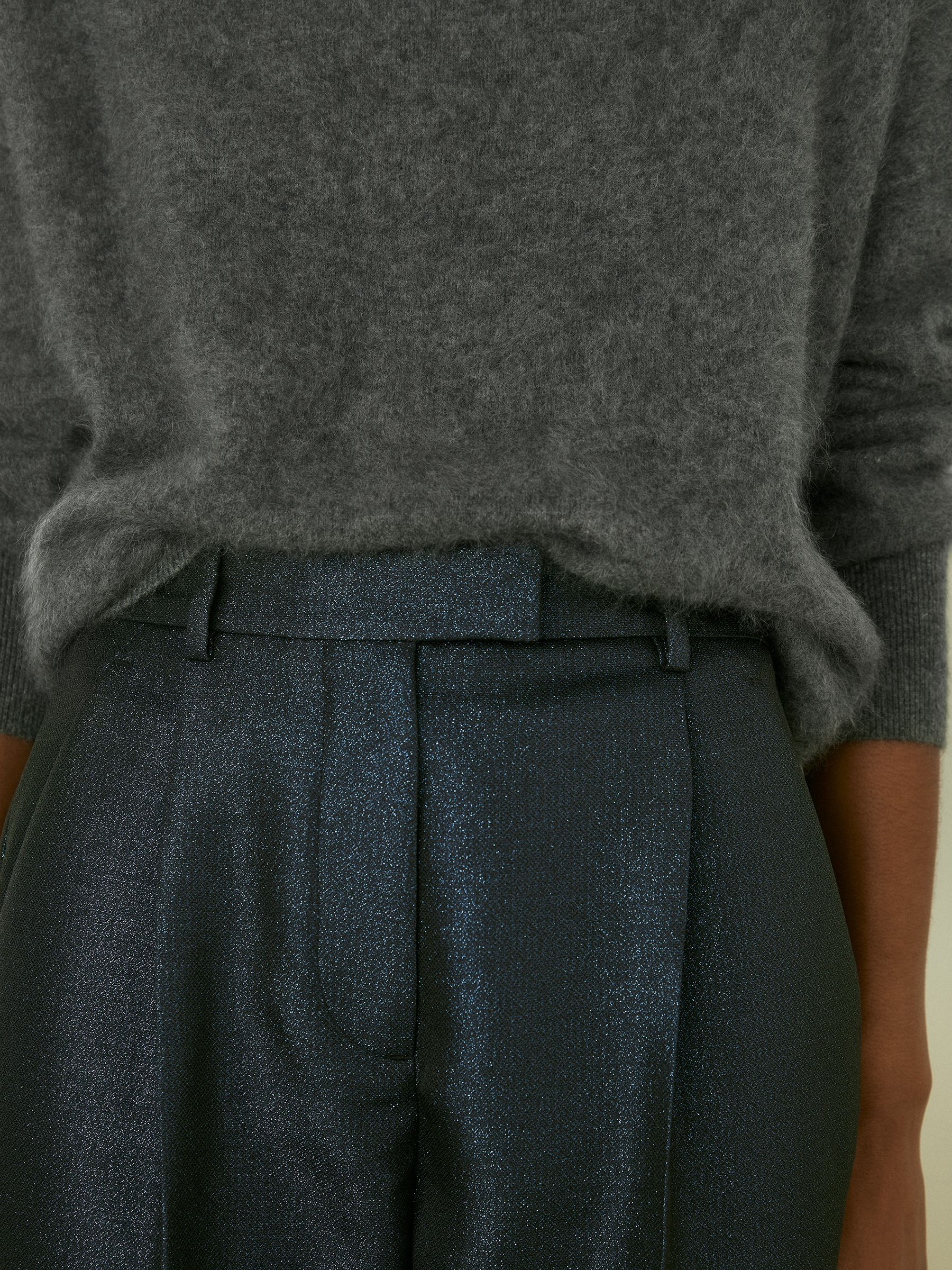 Sparkle Tapered Trousers in Navy