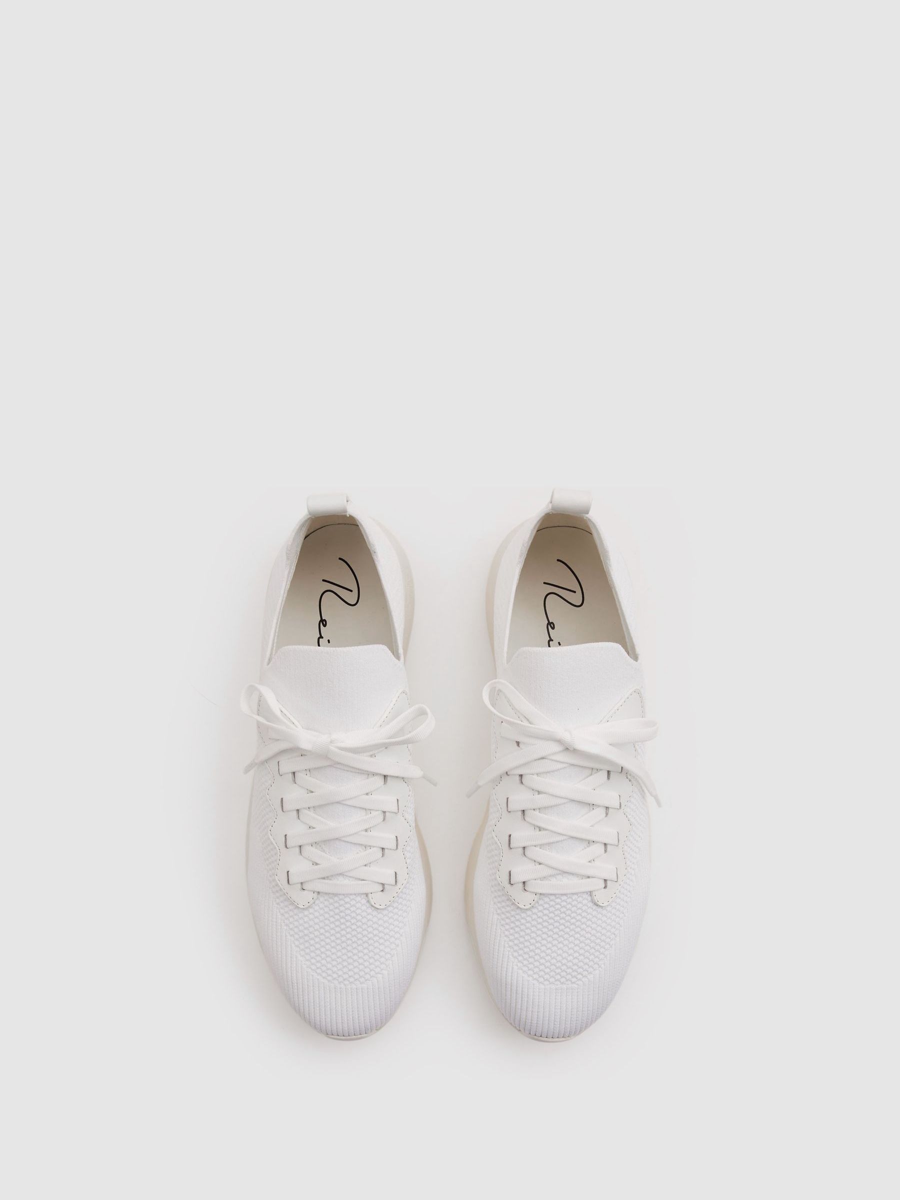 Hybrid Knit Trainers in White