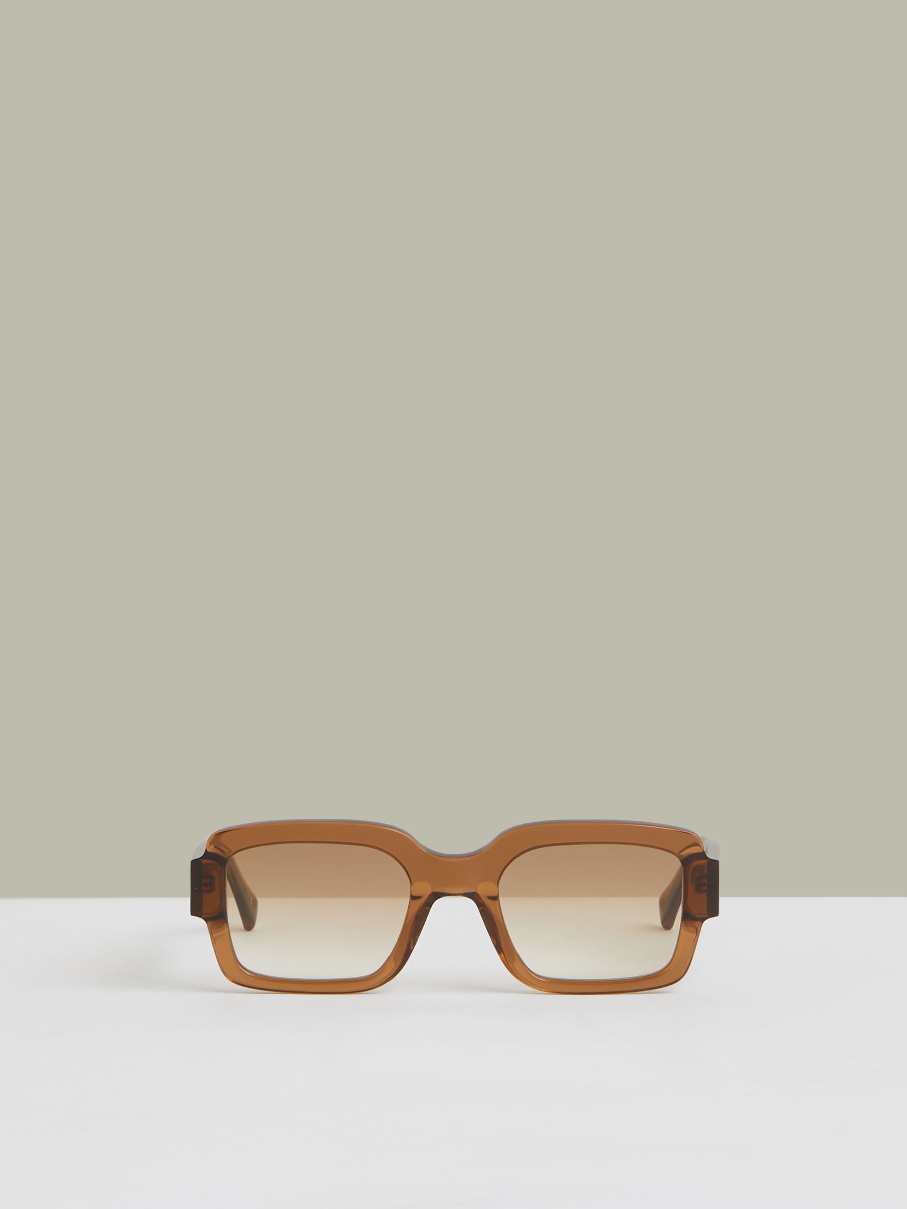 Monokel Eyewear Rectangle Sunglasses in Cola Brown