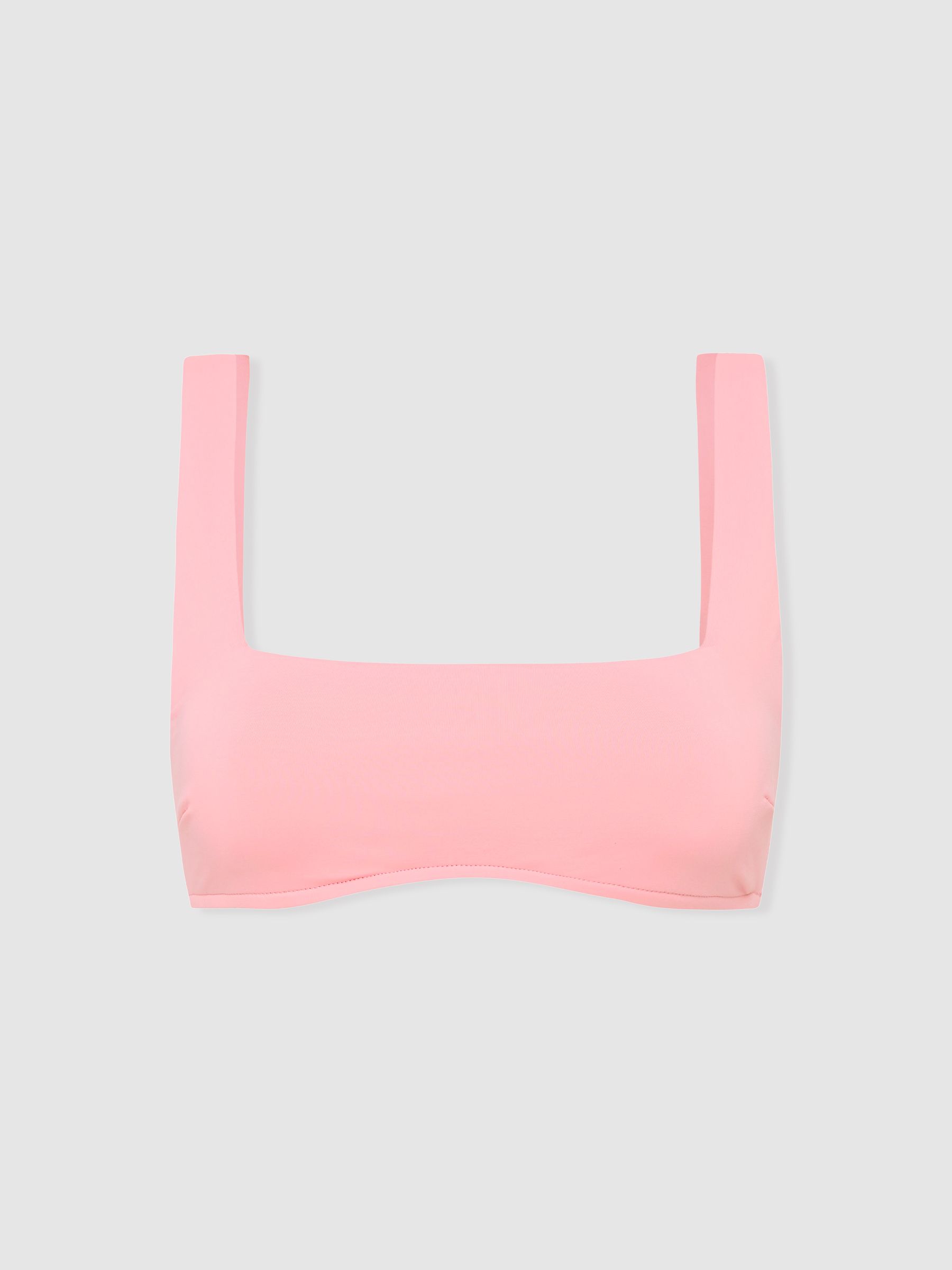 Bondi Born Square Neck Bikini Top in Pink