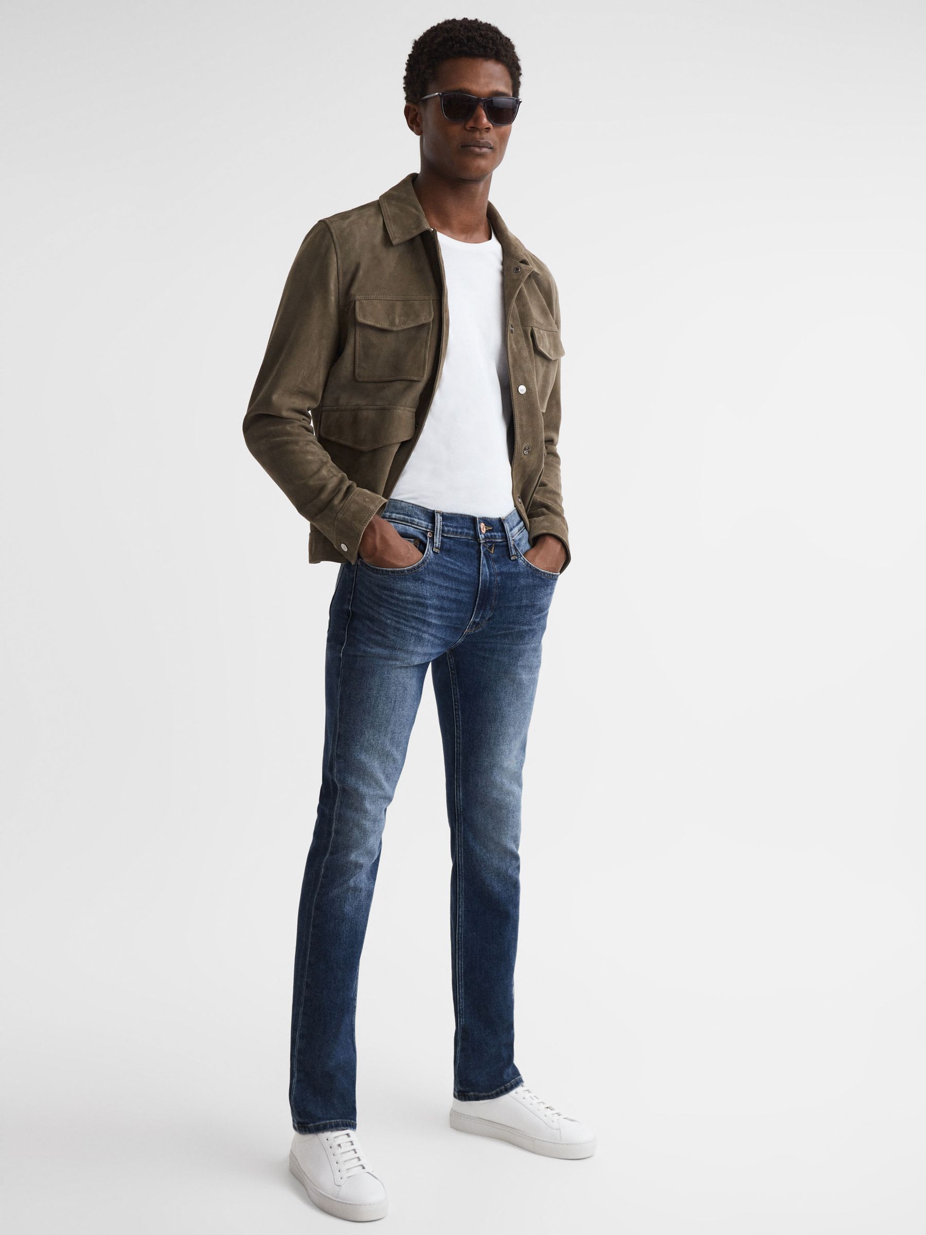 Paige Regular Fit Straight Leg Jeans in Woodcrest