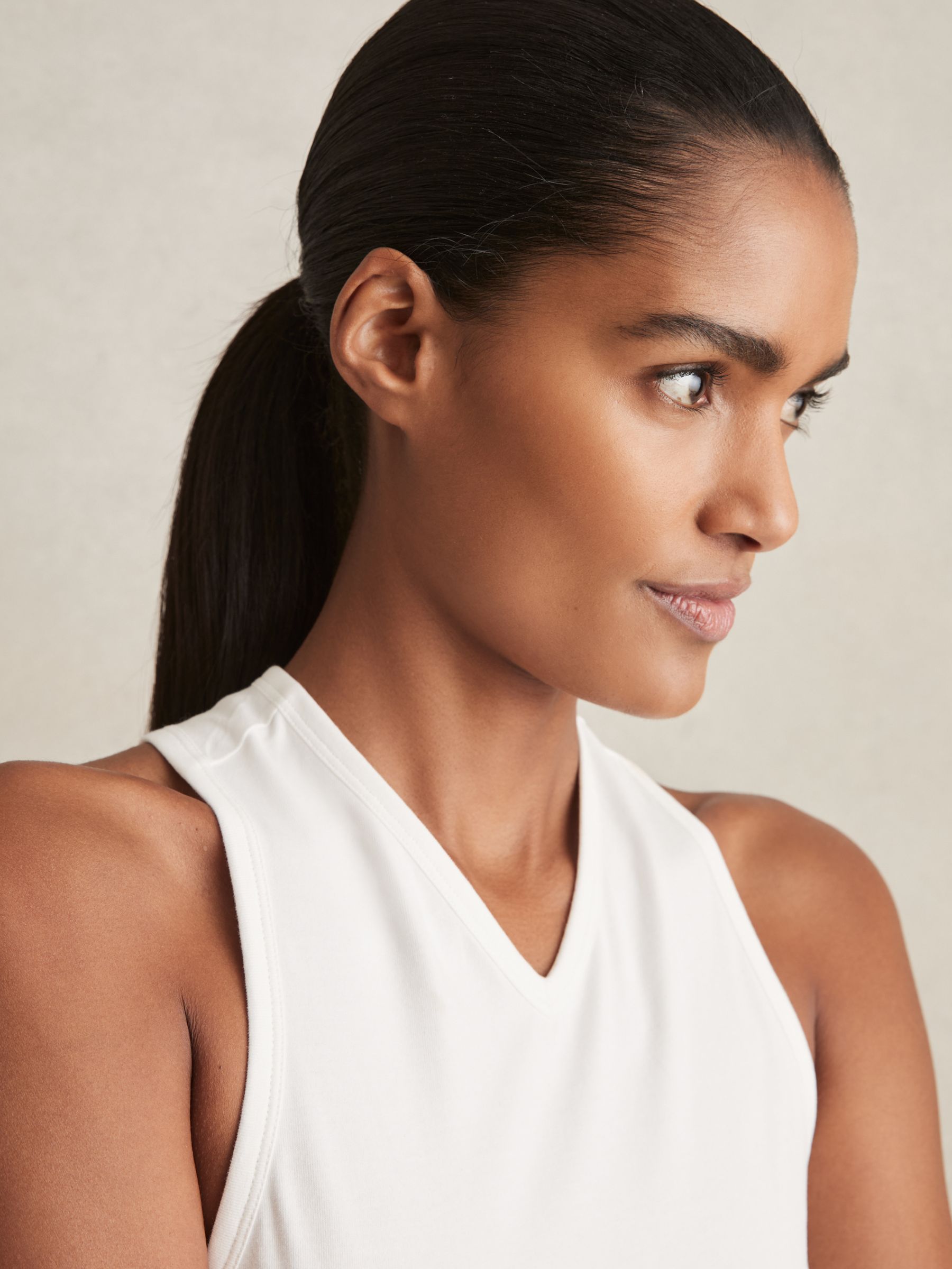 Racerback Vest Top in White