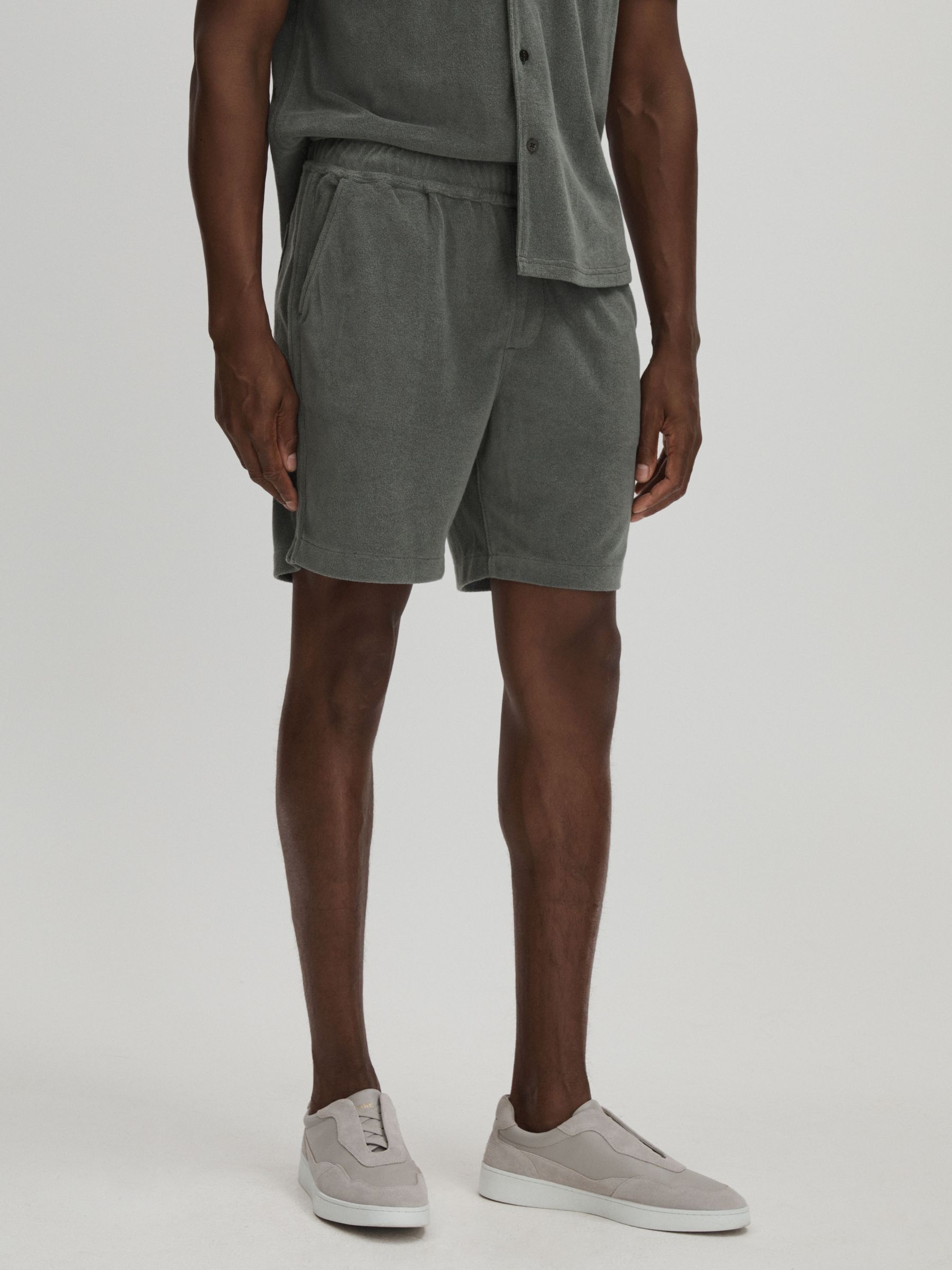 Paige Terry Drawstring Shorts in Grey