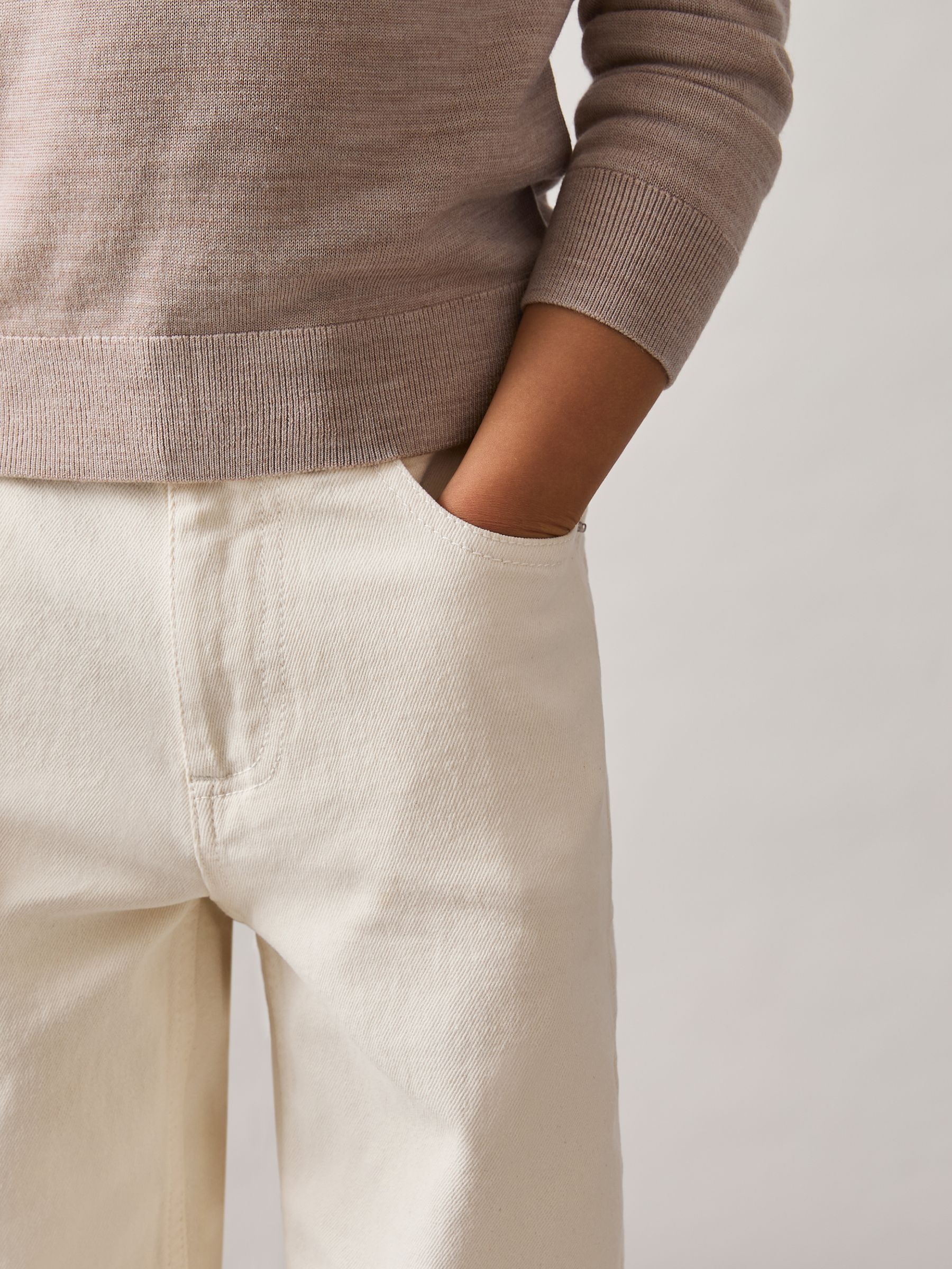 9-13 yrs Relaxed-Fit Jeans in Off White