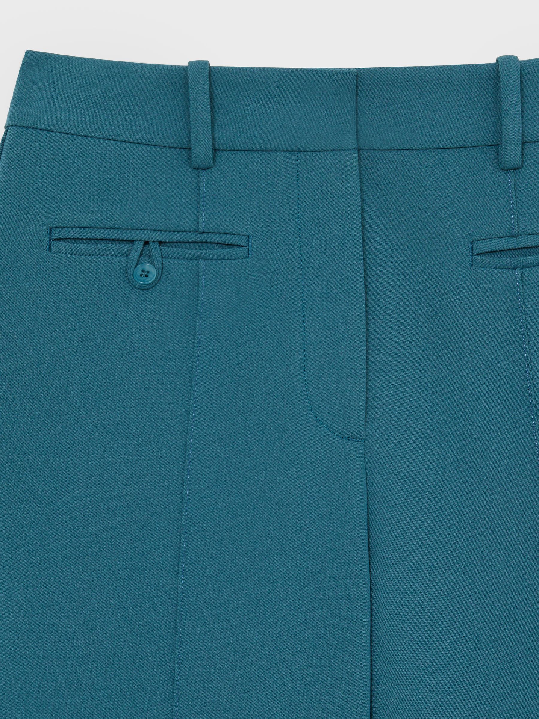 Petite Welt Pocket Flared Trousers in Teal