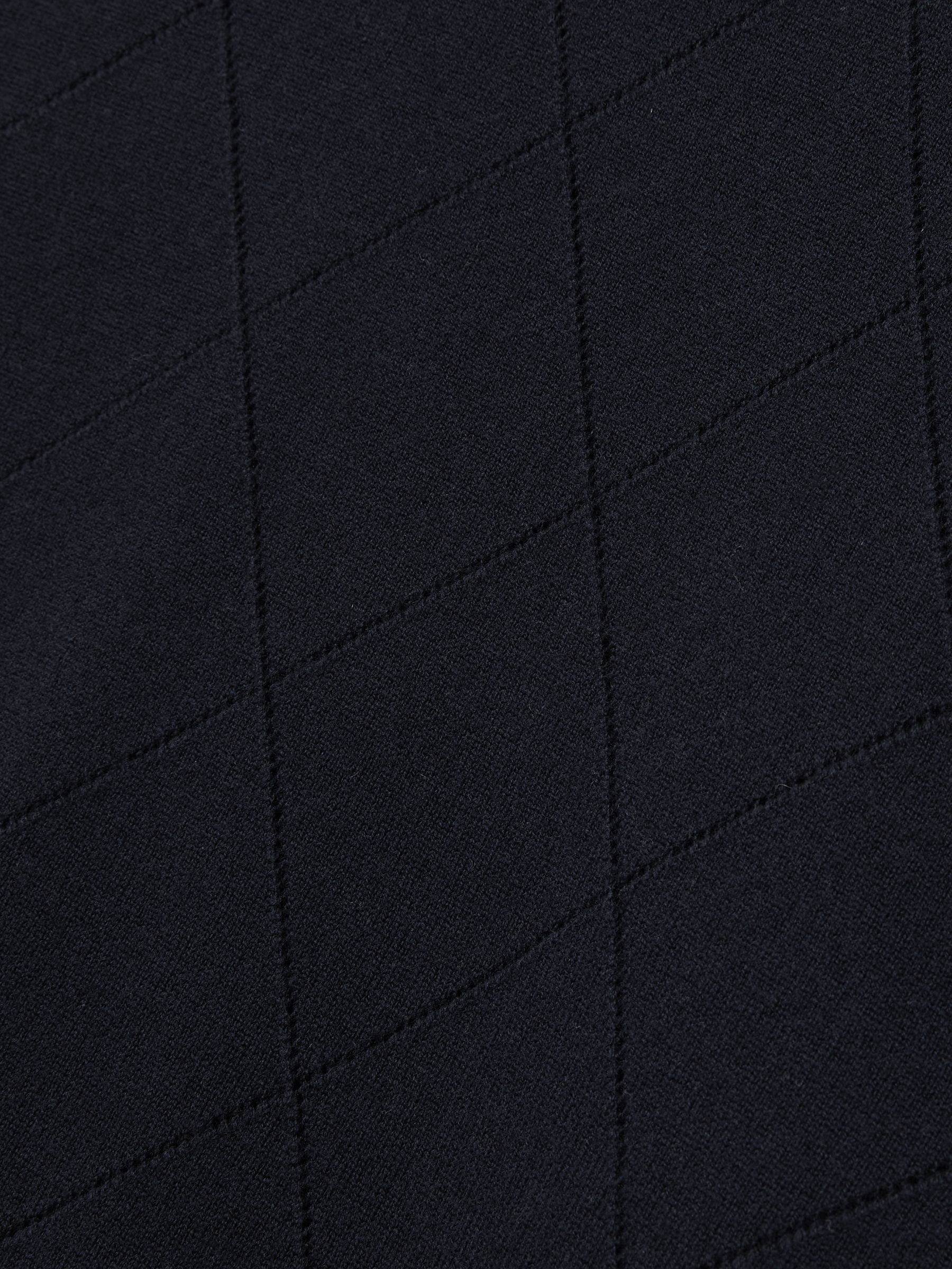 Wool Argyle Crew-Neck Jumper in Navy