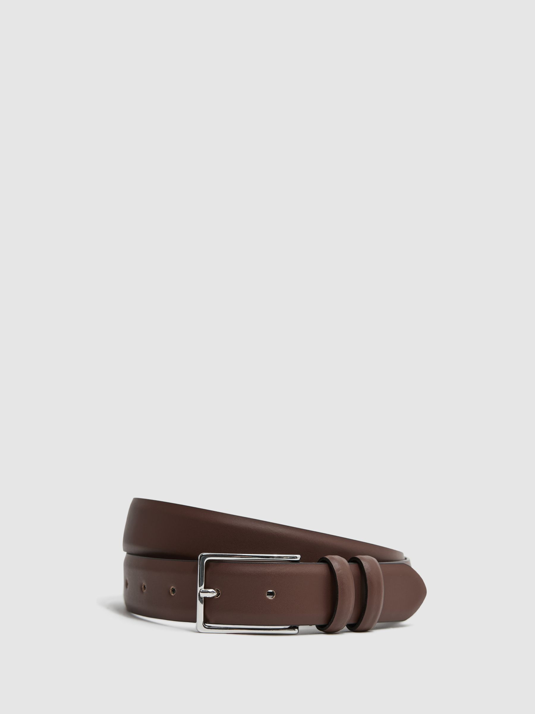 Smooth Leather Belt in Tan