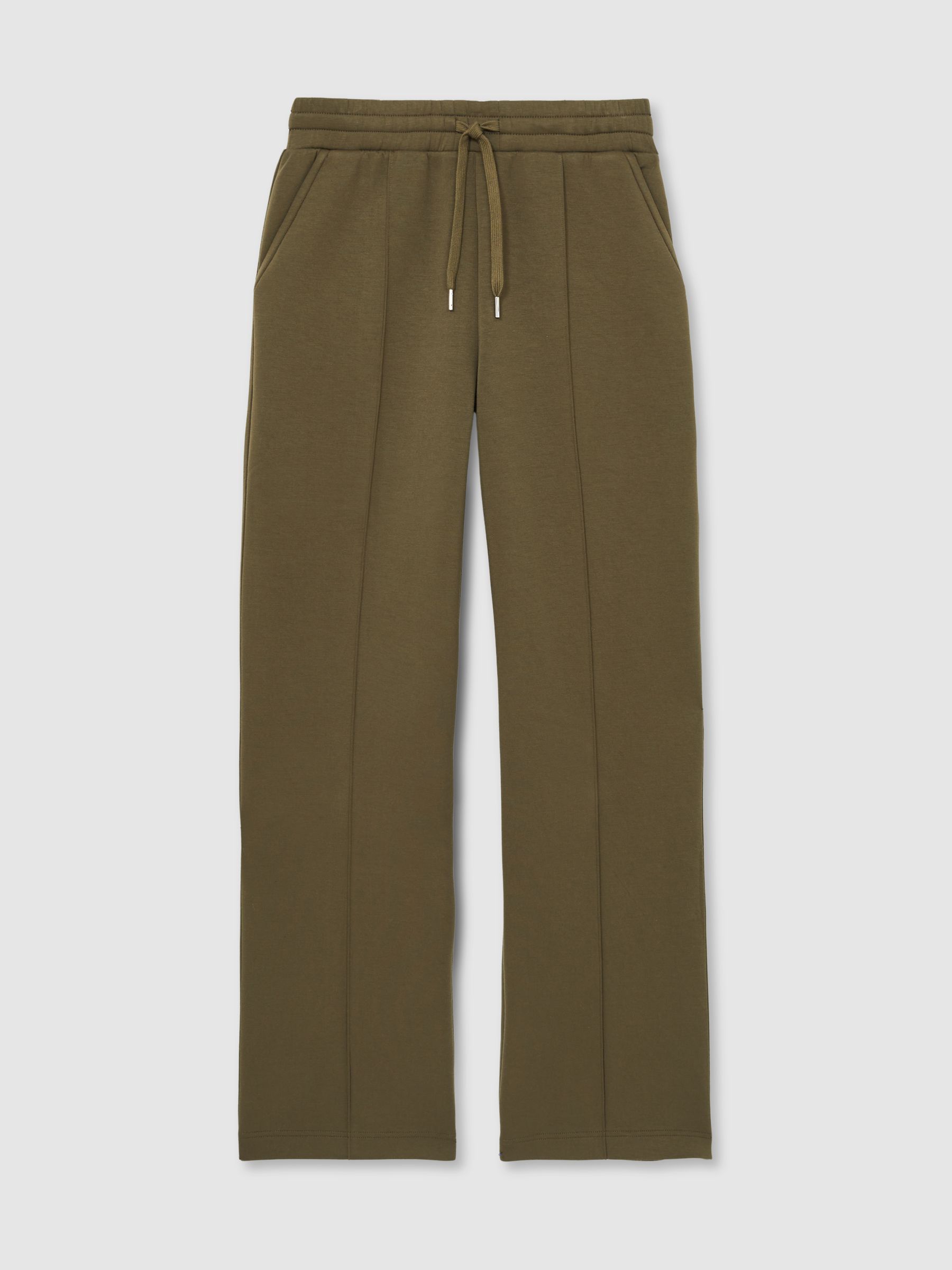 Interlock Jersey Pintuck Drawstring Joggers in Khaki
