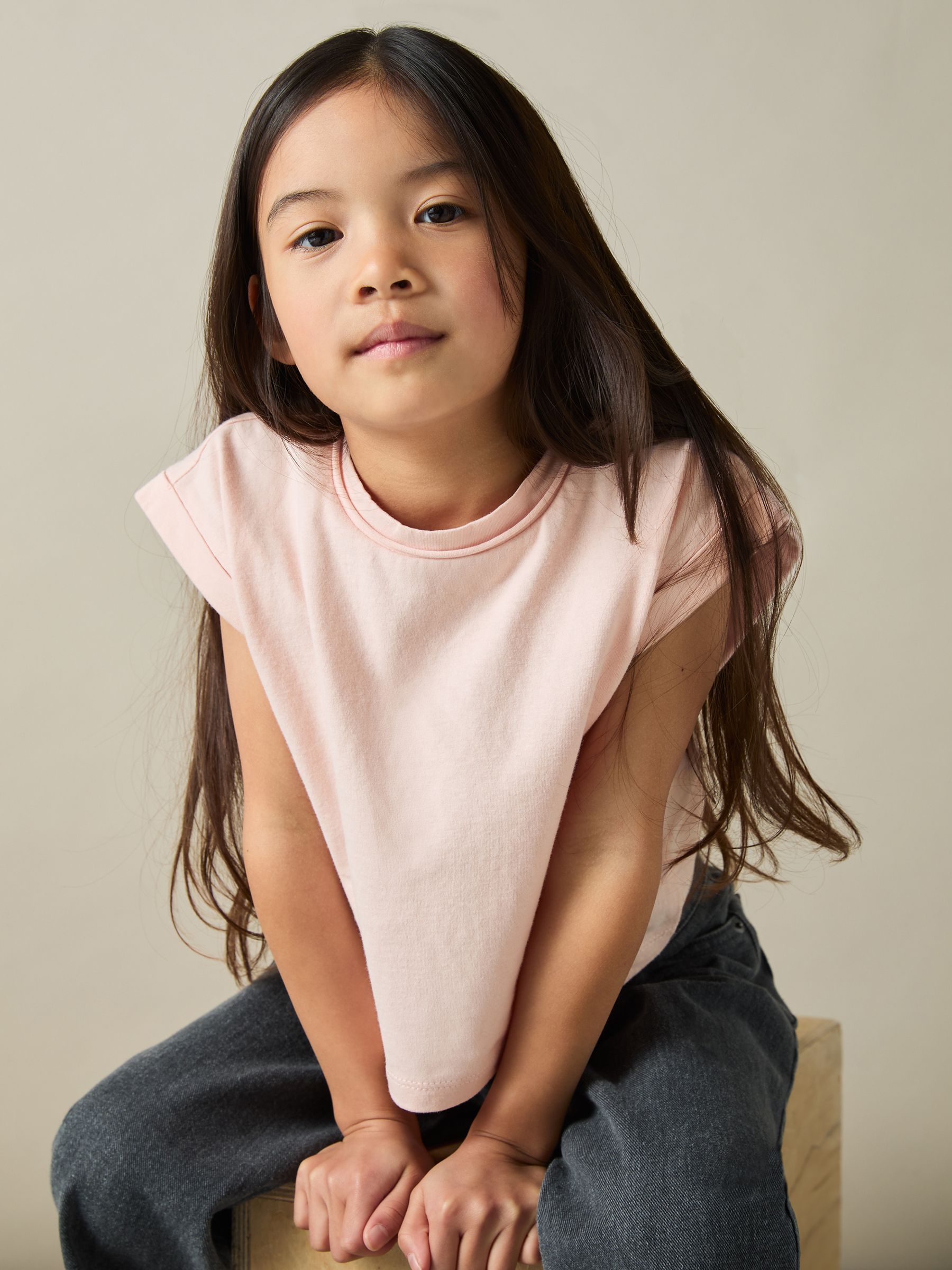 4-9 yrs Cotton-Jersey Cropped T-Shirt 3 Pack in Multi