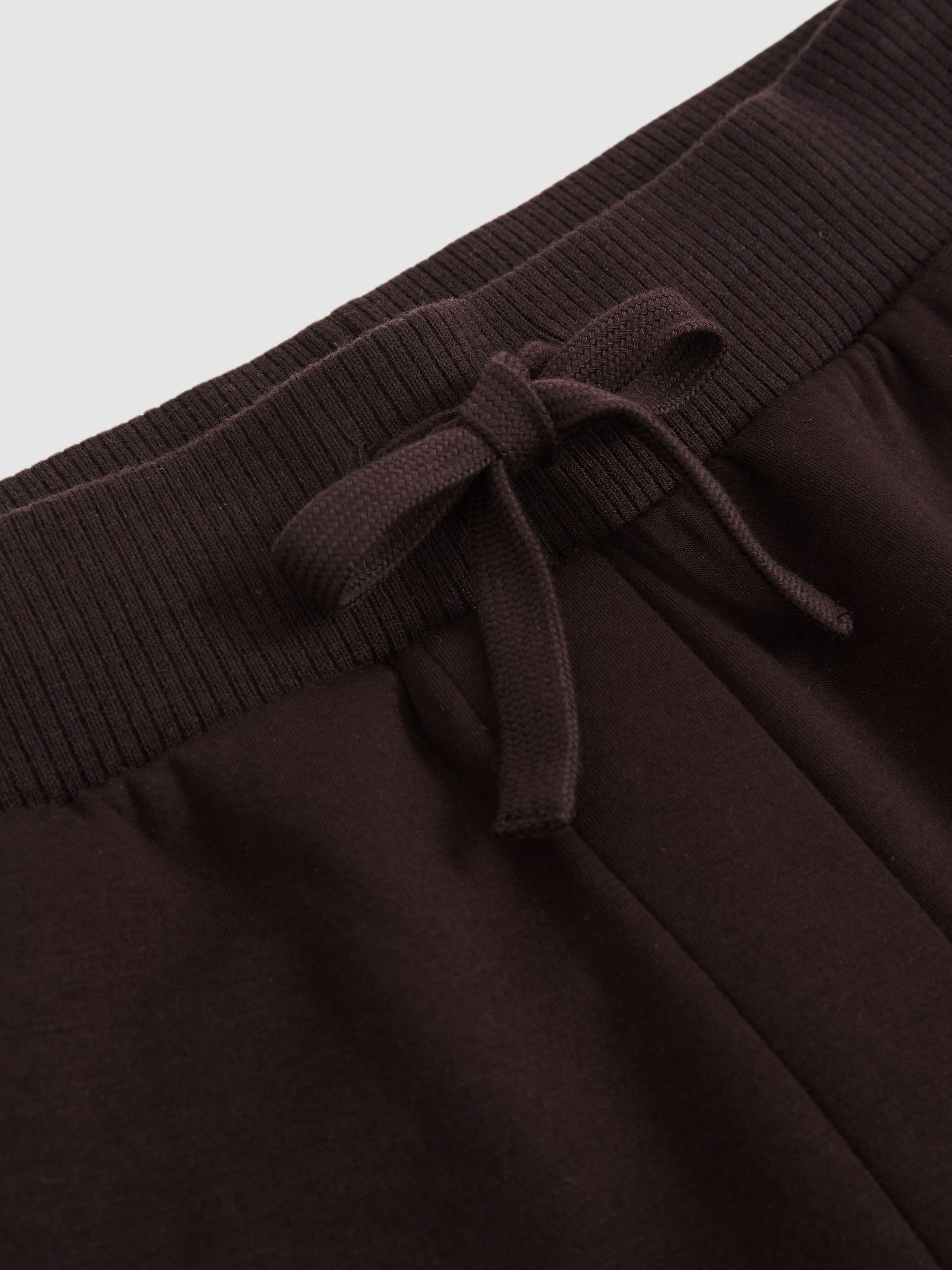 Petite Wide-Leg Interlock Drawstring Joggers in Plum