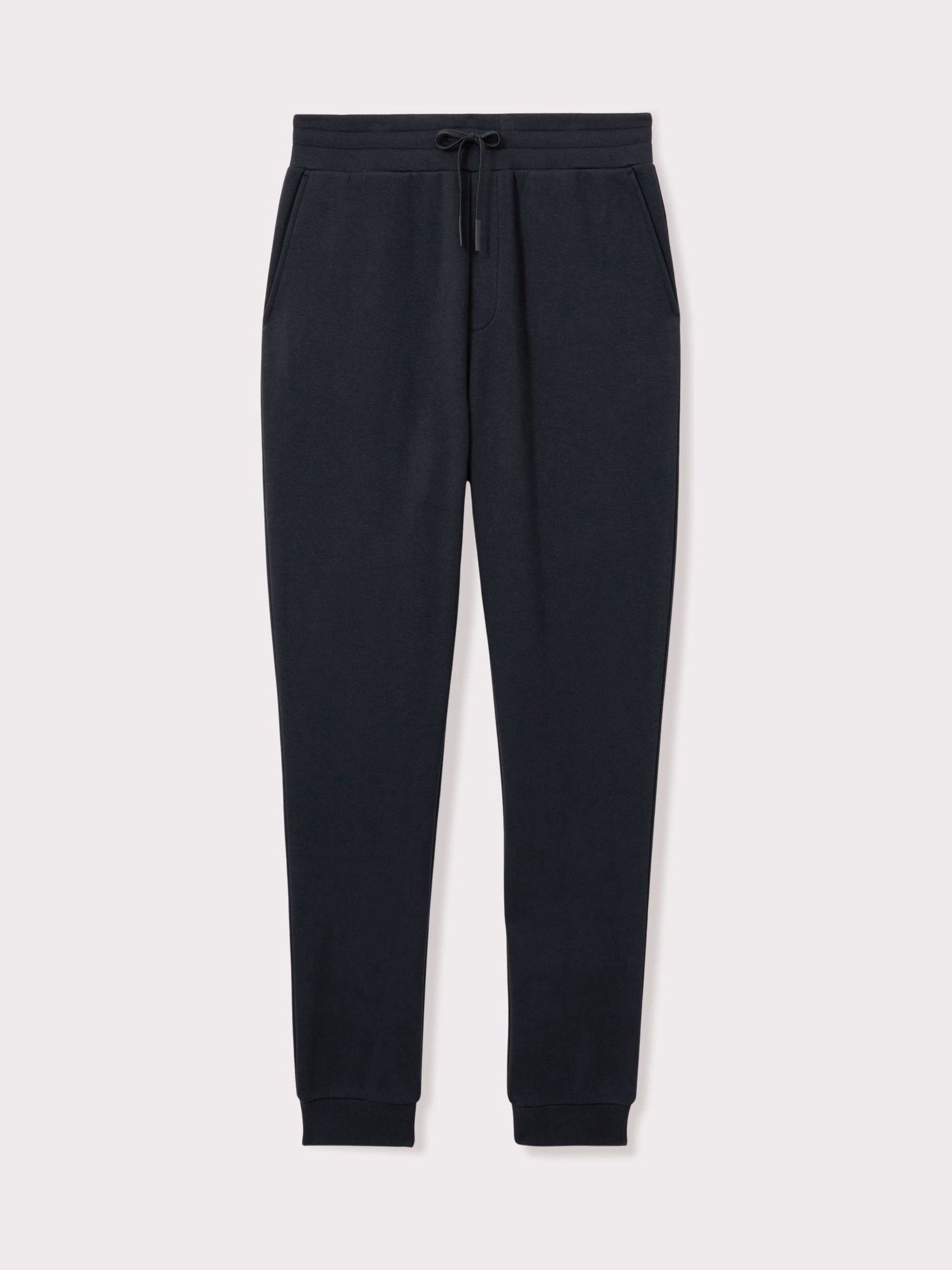 Cotton-Blend Jersey Joggers in Navy