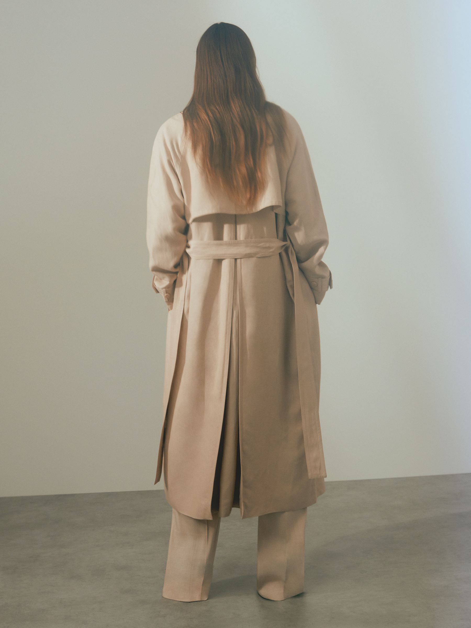 Atelier Belted Trench Coat in Blush