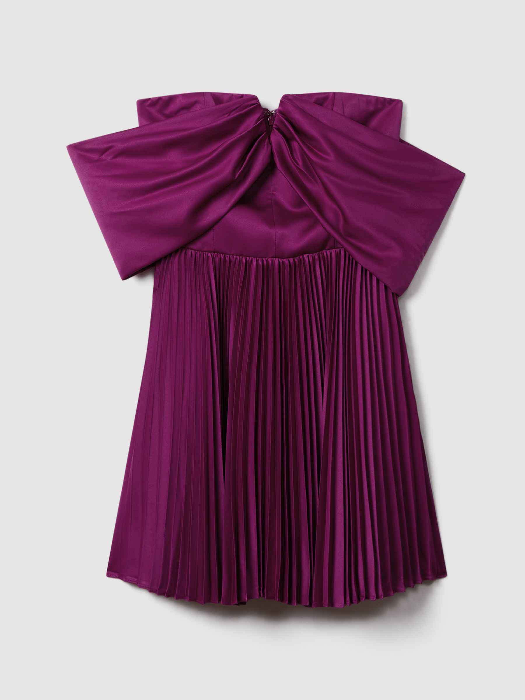 Amur Off-The-Shoulder Mini Dress in Purple